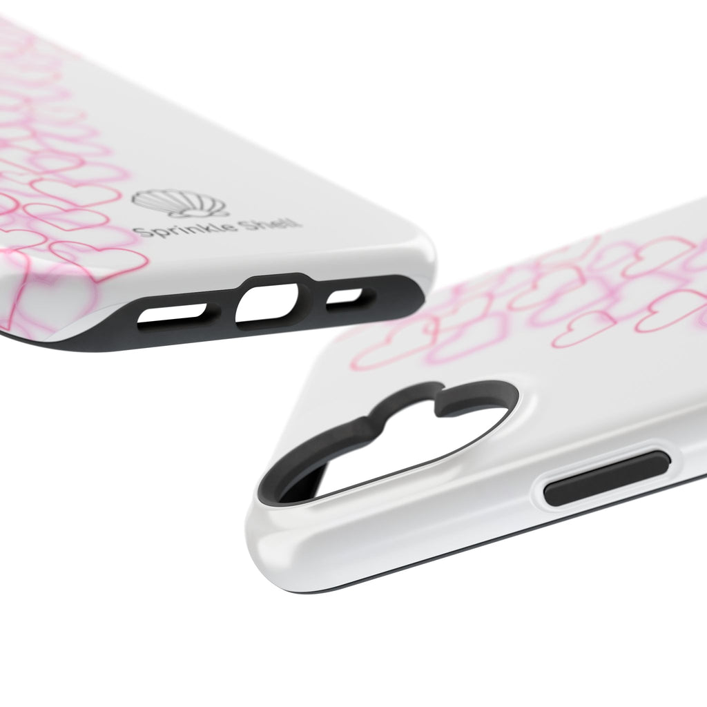 MagSafe pink hearts phone case