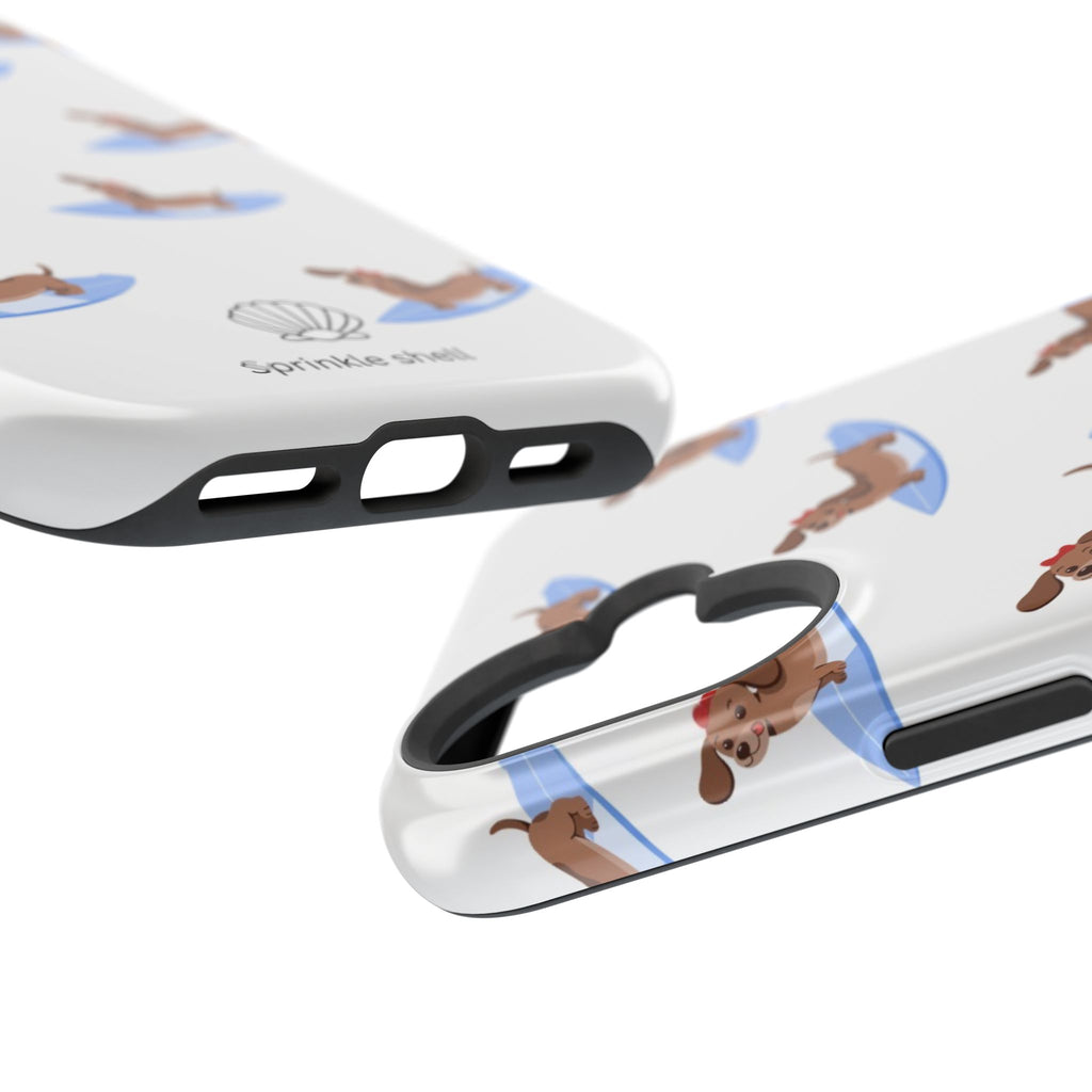 MagSafe surfing dachsund phone case