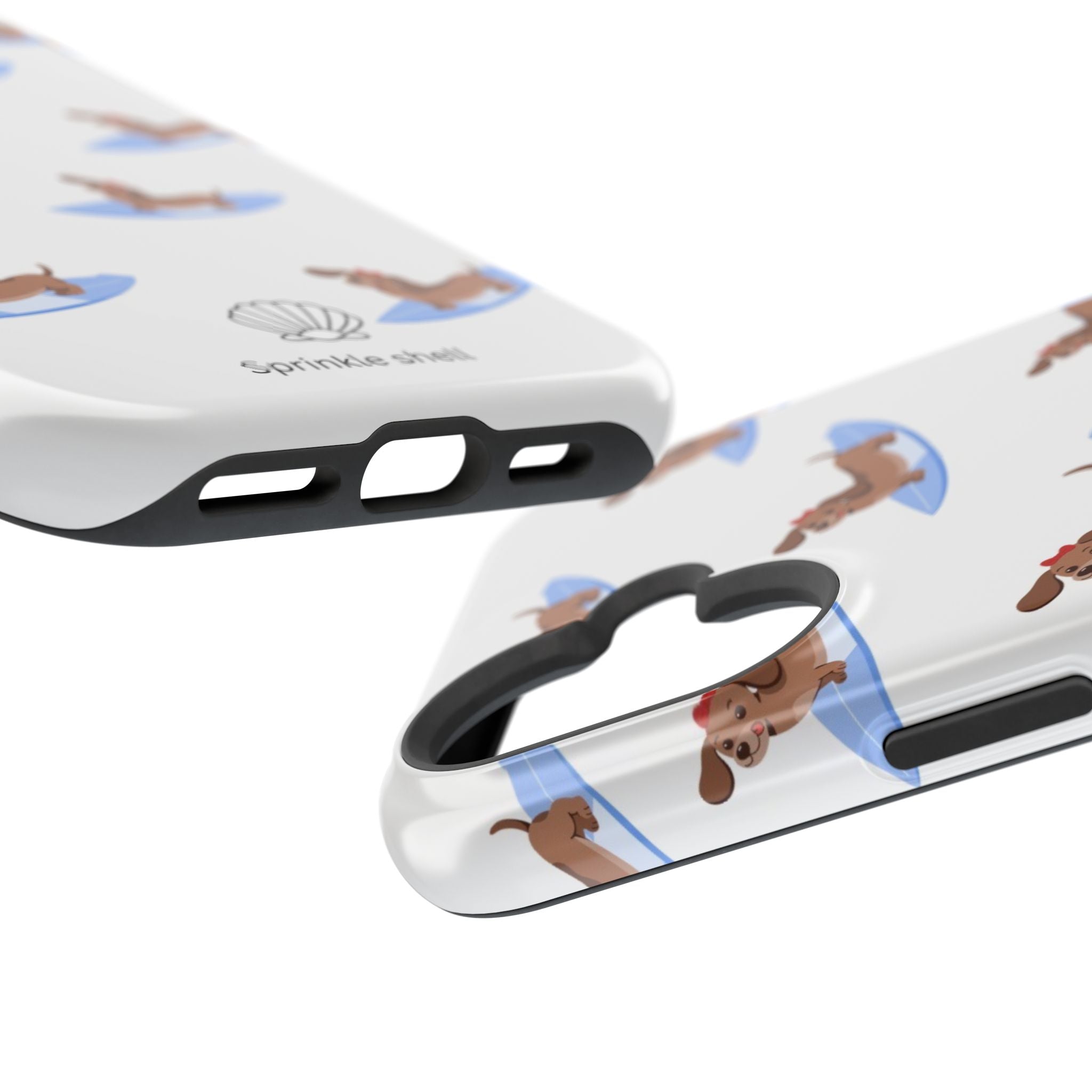 MagSafe surfing dachsund phone case