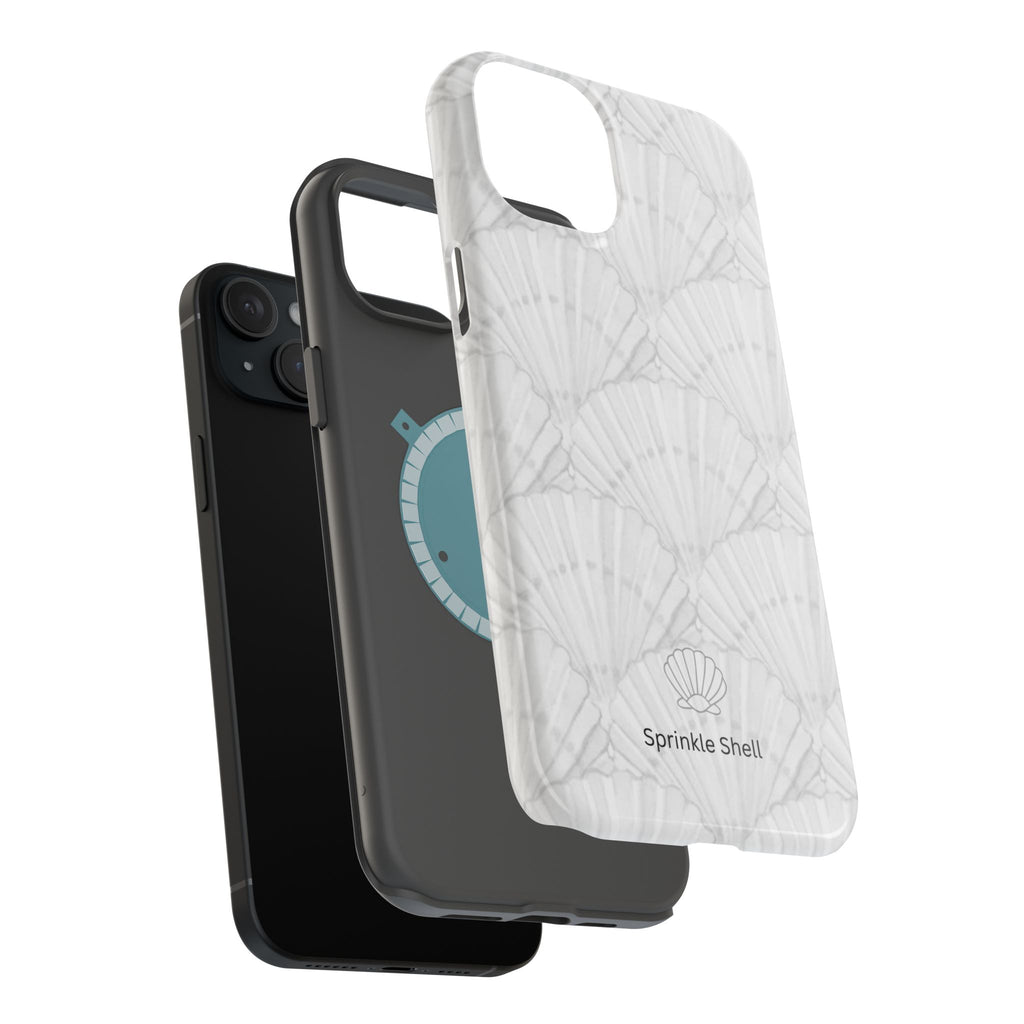 Shell-Pattern Magnetic Impact Phone Case — Protective Modular iPhone Cover