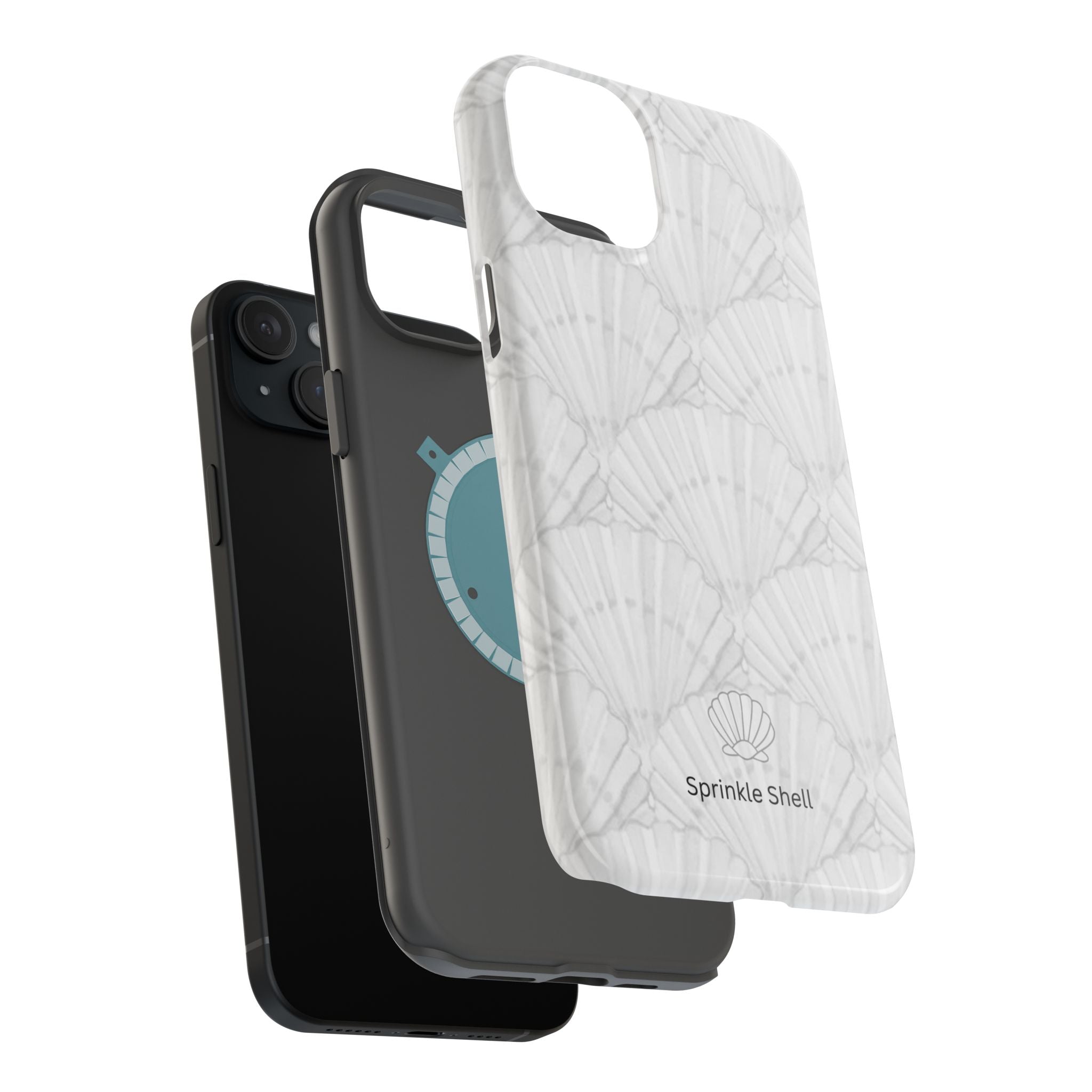 Shell-Pattern Magnetic Impact Phone Case — Protective Modular iPhone Cover