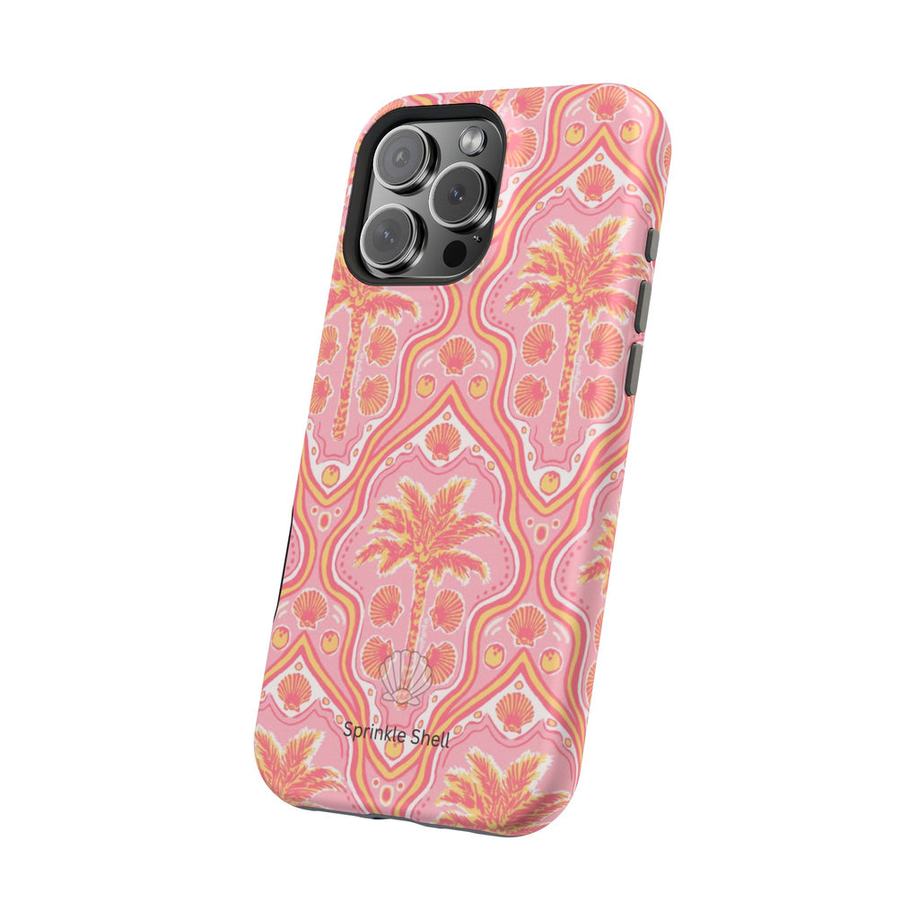 MagSafe pink pink summer palm tree case