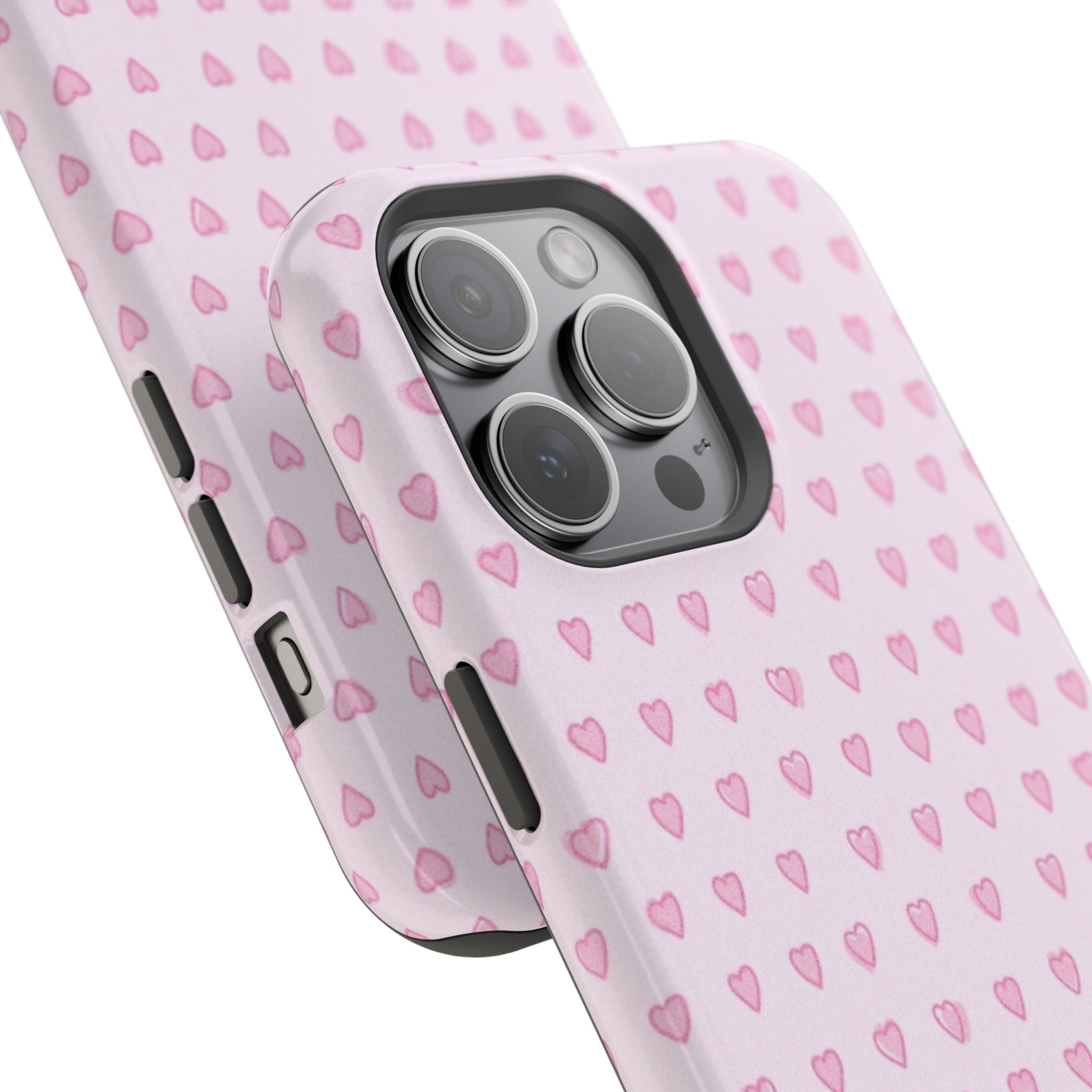 MagSafe pink hearts case