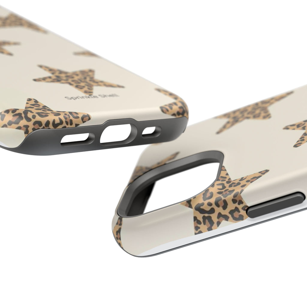 MagSafe Cheetah Print Stars iPhone Case
