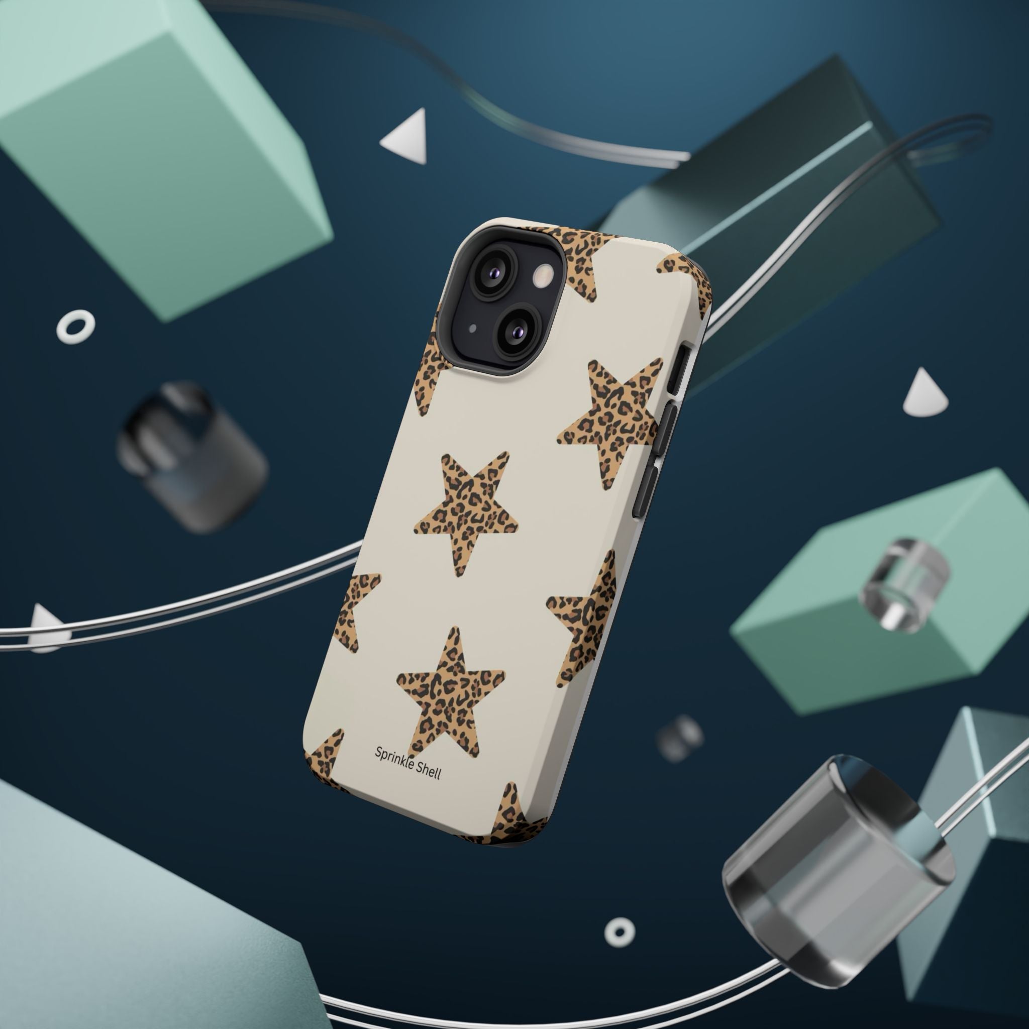 MagSafe Cheetah Print Stars iPhone Case