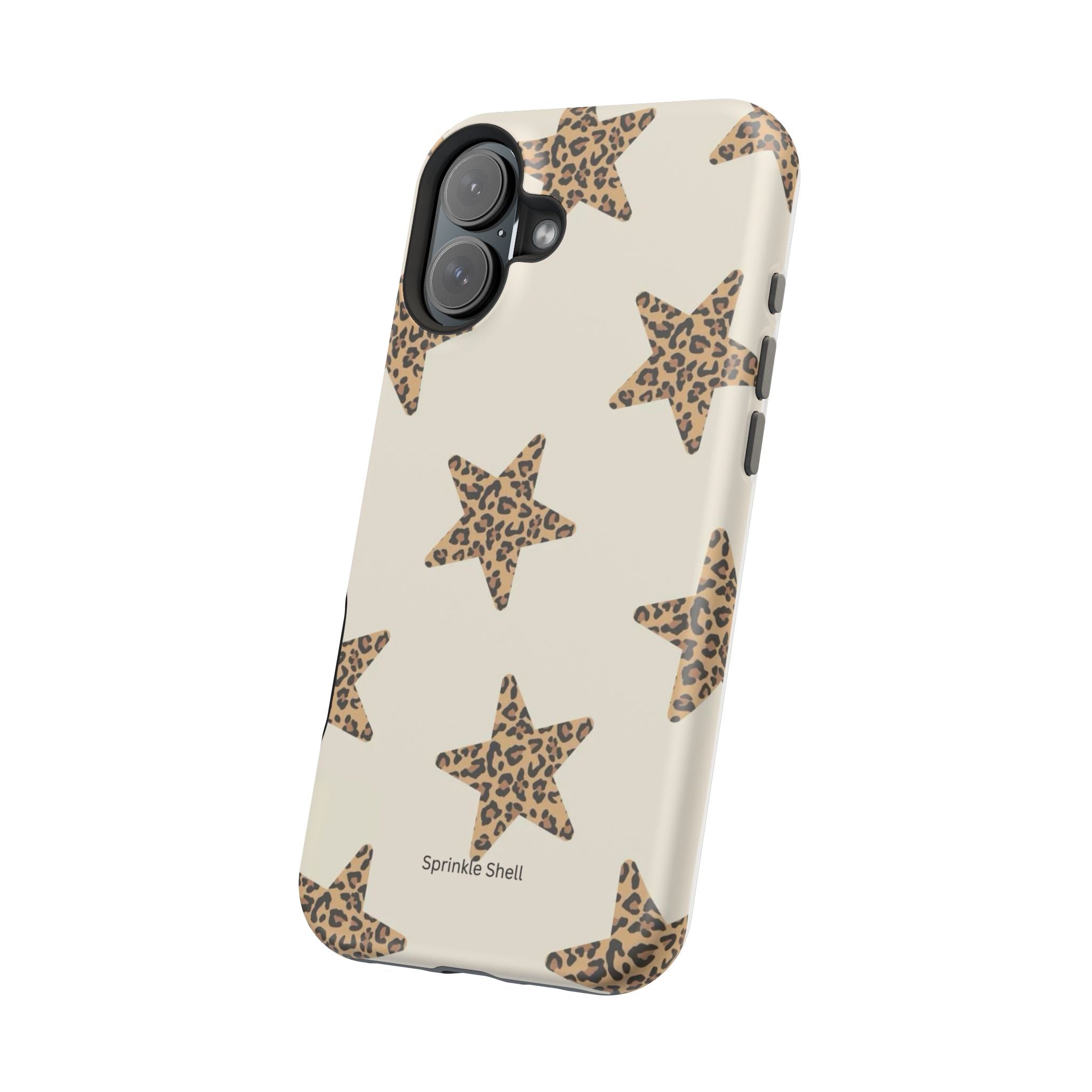 MagSafe Cheetah Print Stars iPhone Case
