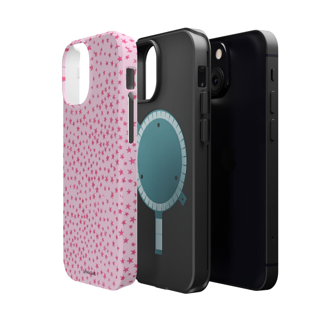 MagSafe mini pink stars case