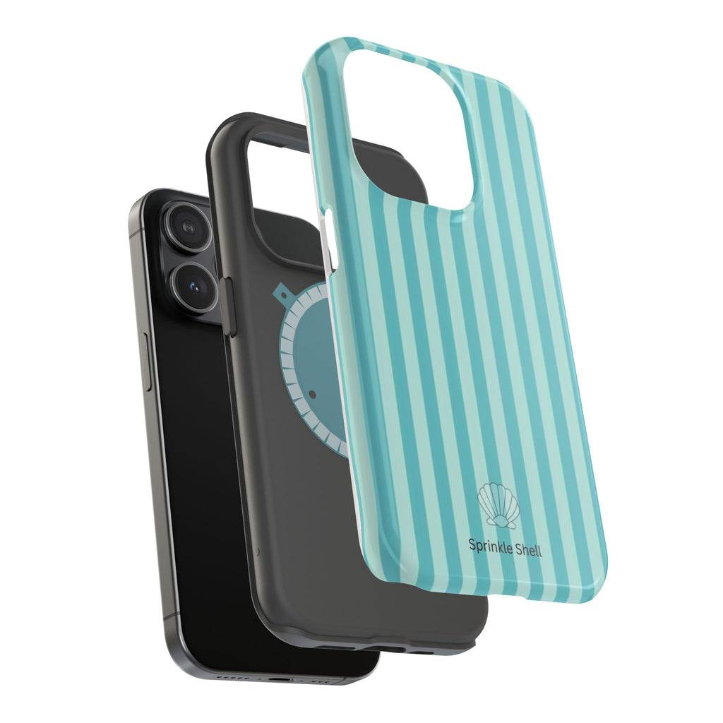 MagSafe teal striped case