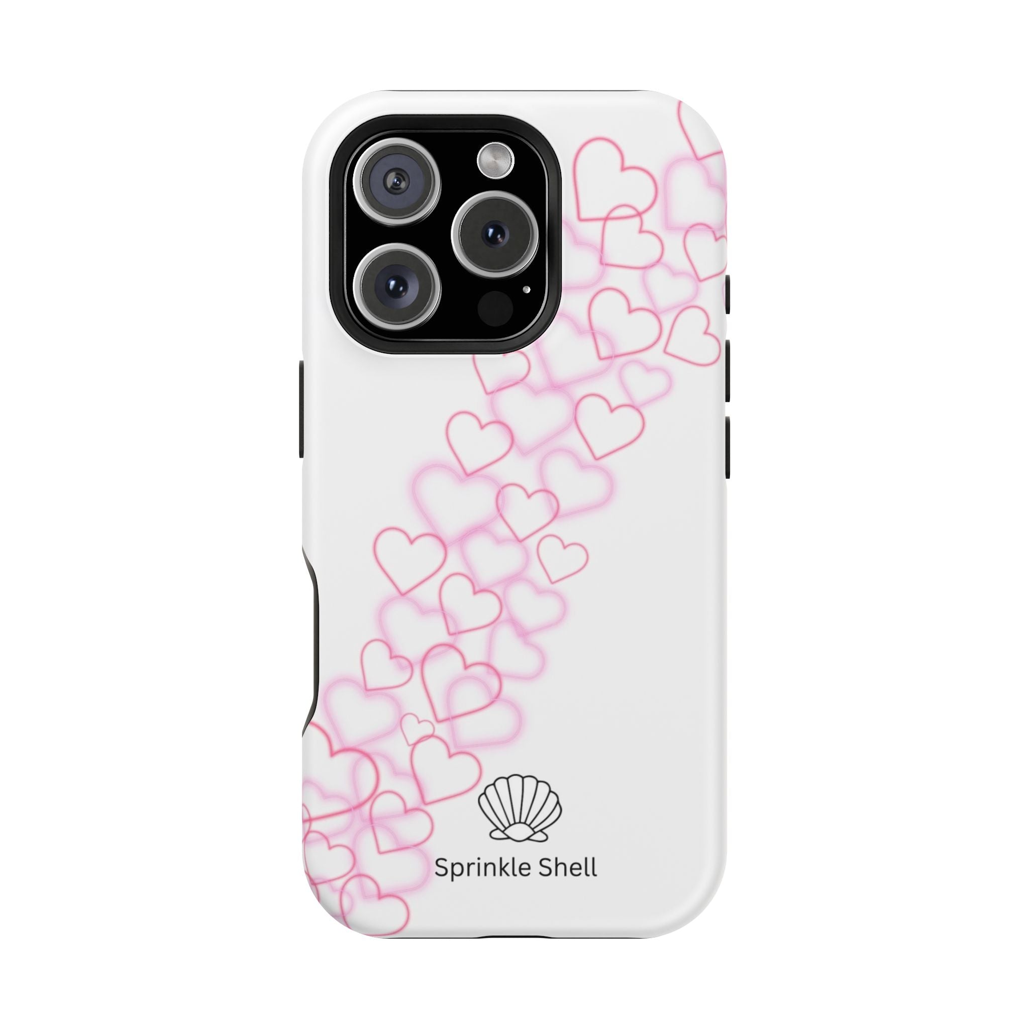 MagSafe pink hearts phone case