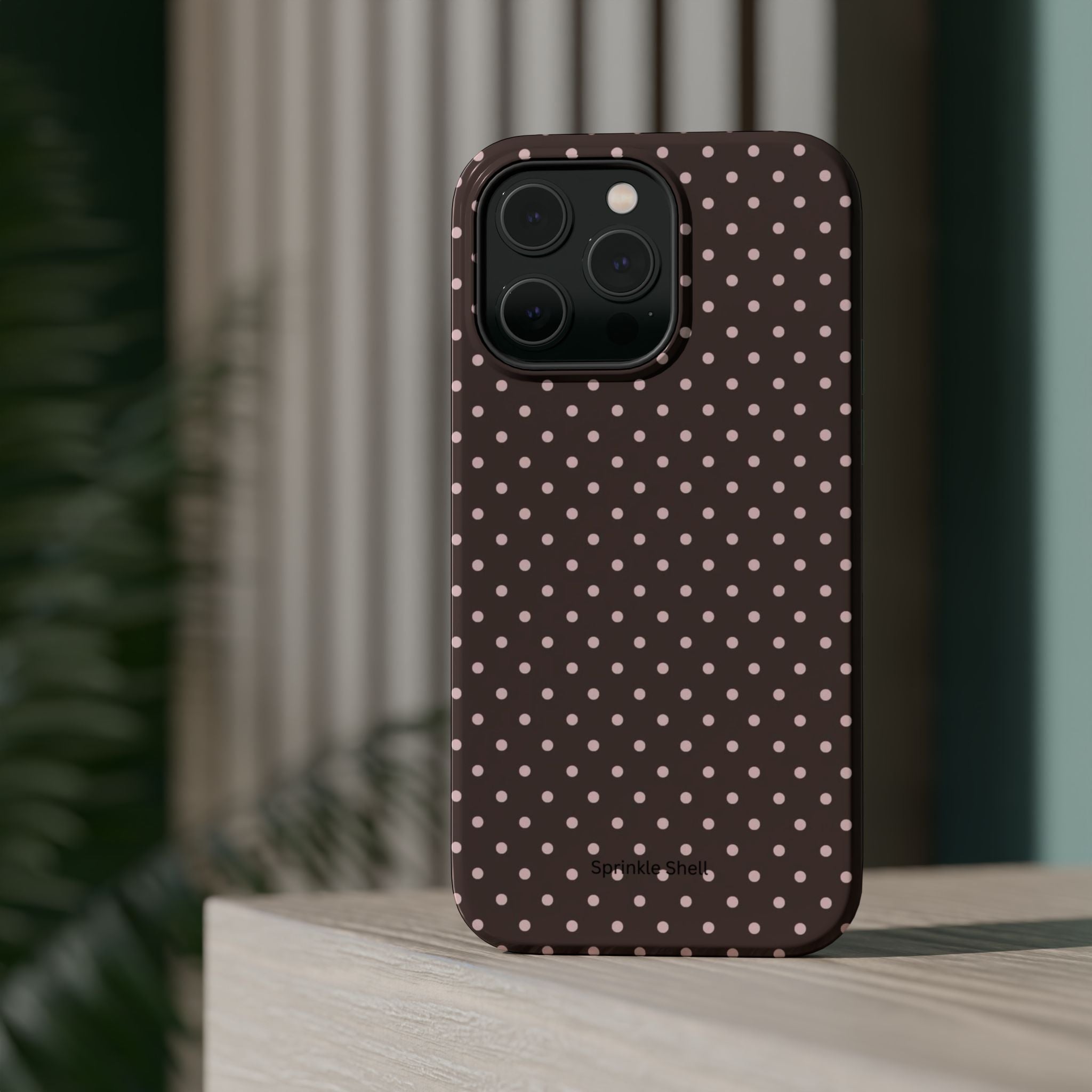 MagSafe Brown And Pink Polkadot Iphone Case