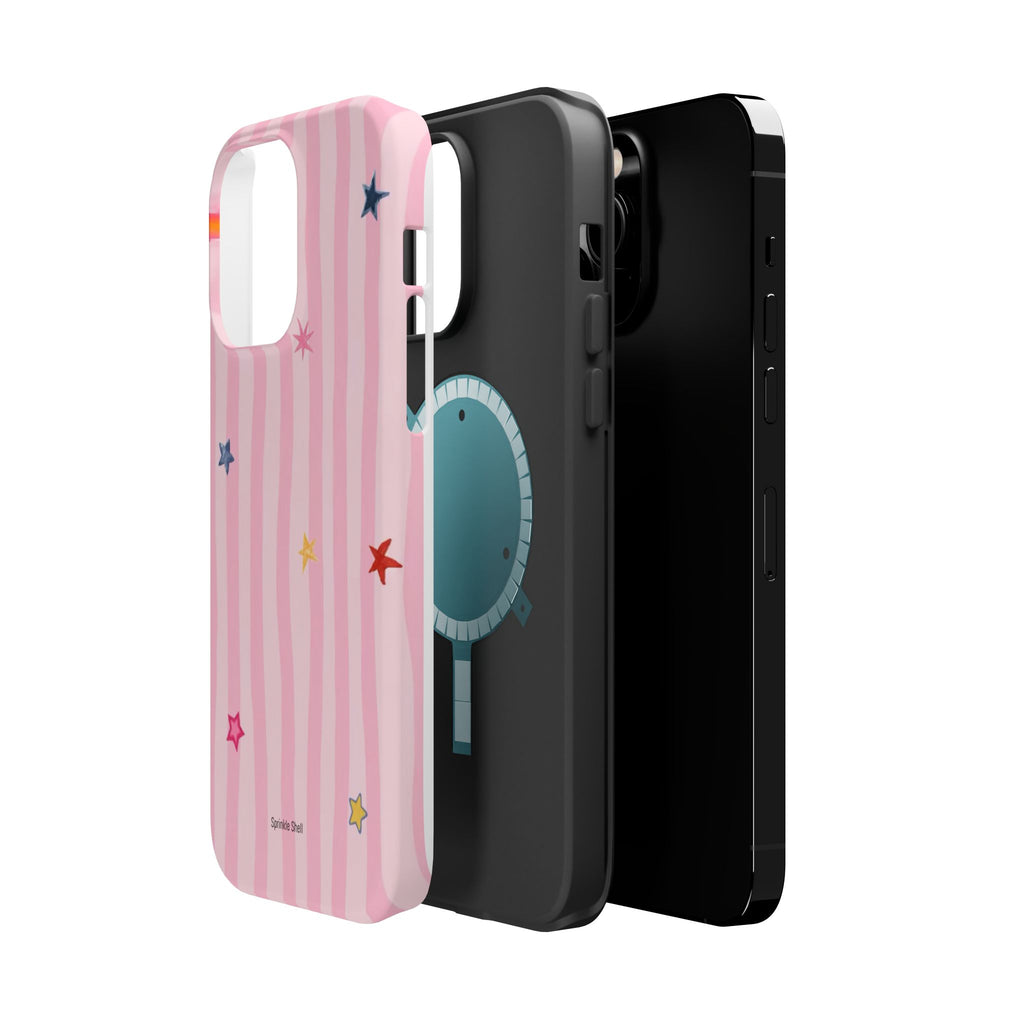 MagSafe pink lines & stars case