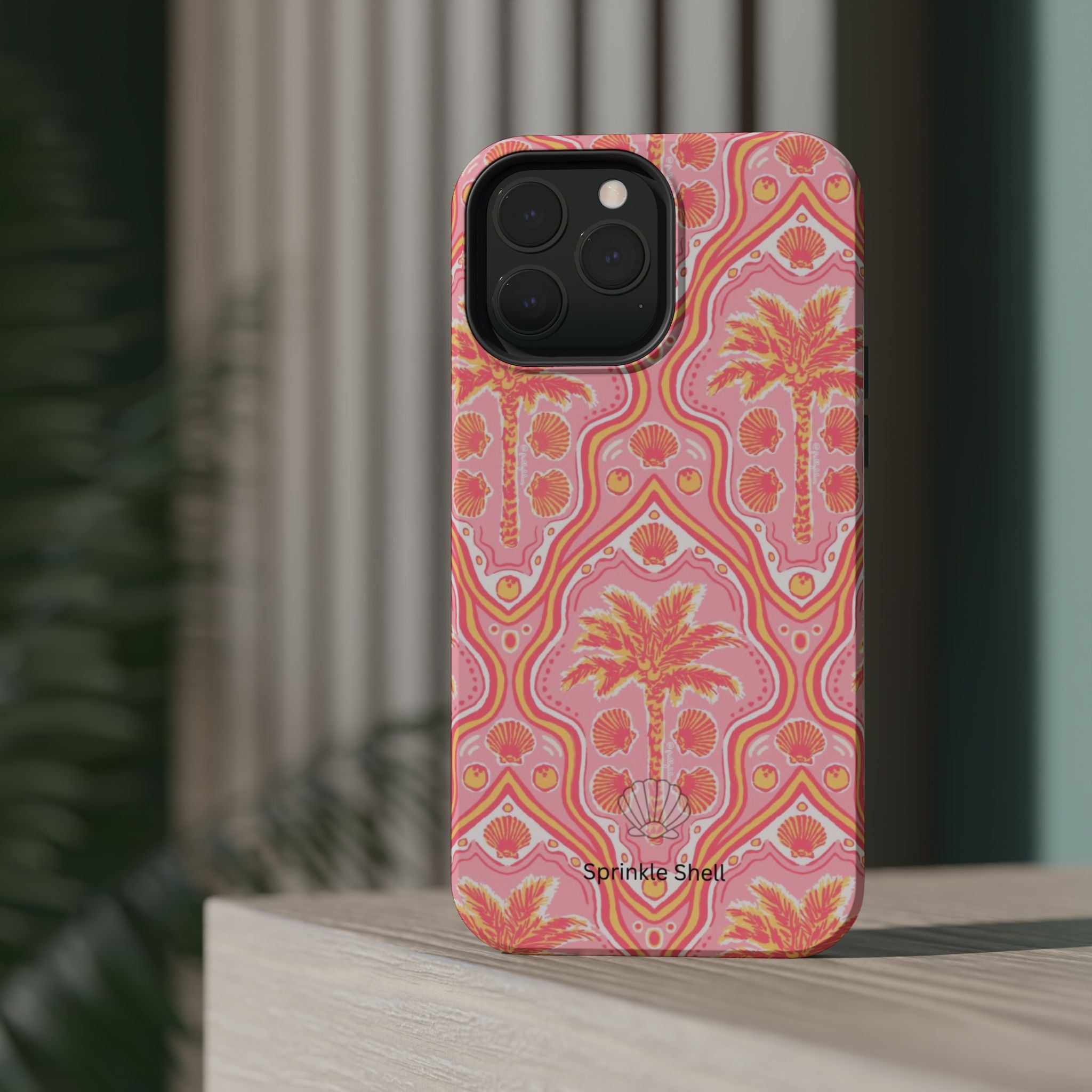 MagSafe pink pink summer palm tree case