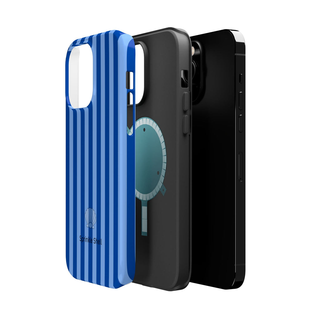 MagSafe blue striped case