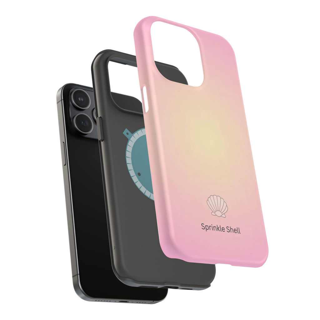 MagSafe light pink and yellow aura case