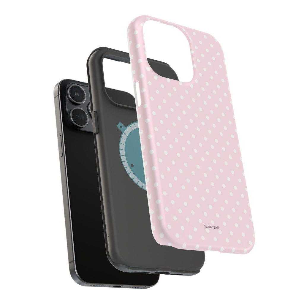 MagSafe light pink polka dots case