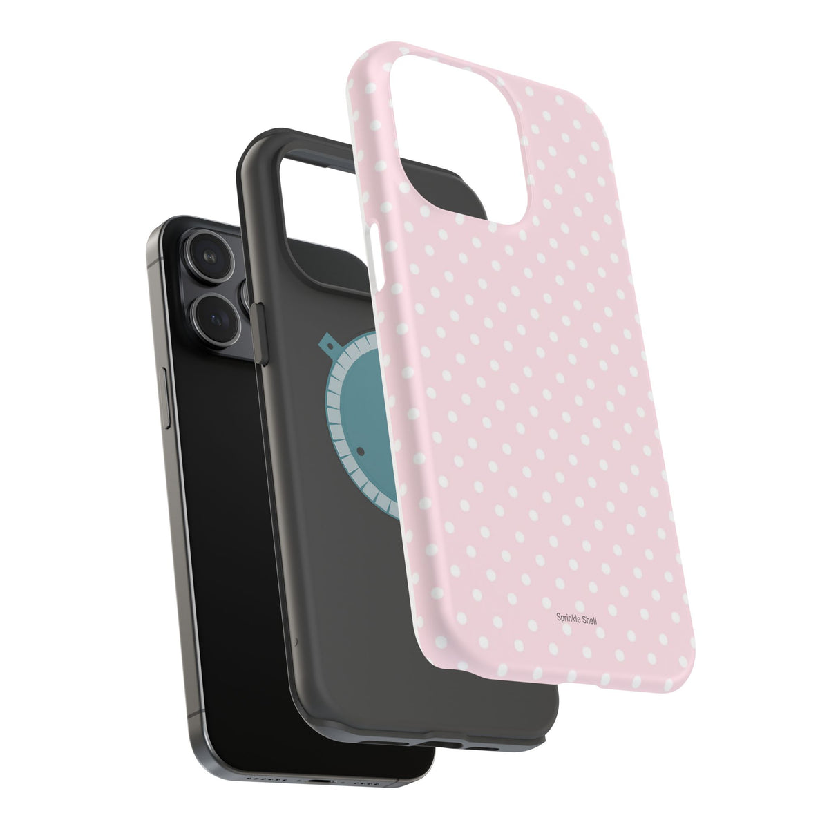 MagSafe light pink polka dots case