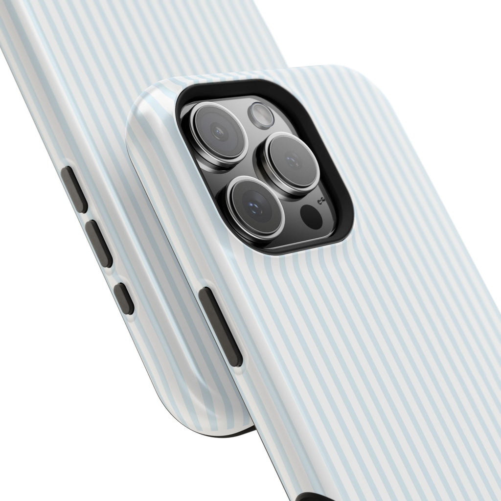 MagSafe light blue stripes iphone case