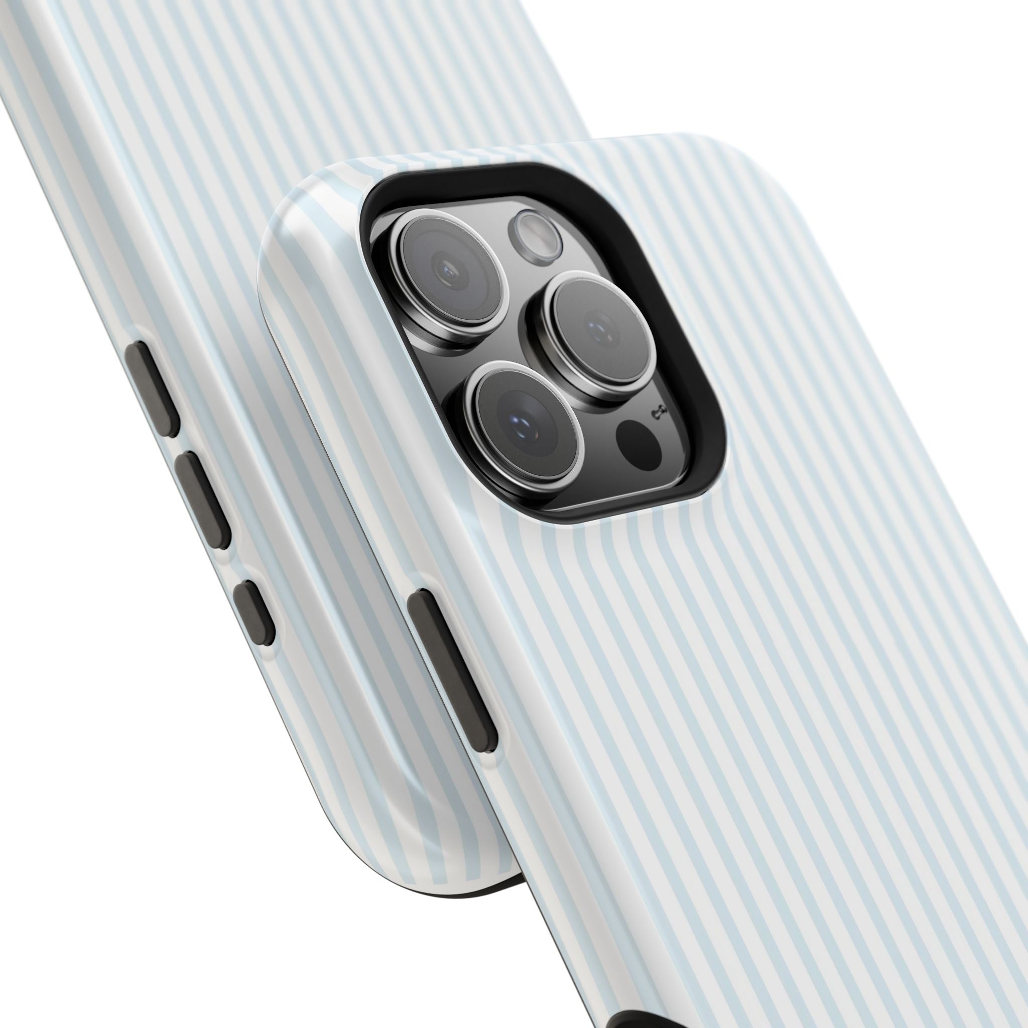 MagSafe light blue stripes iphone case