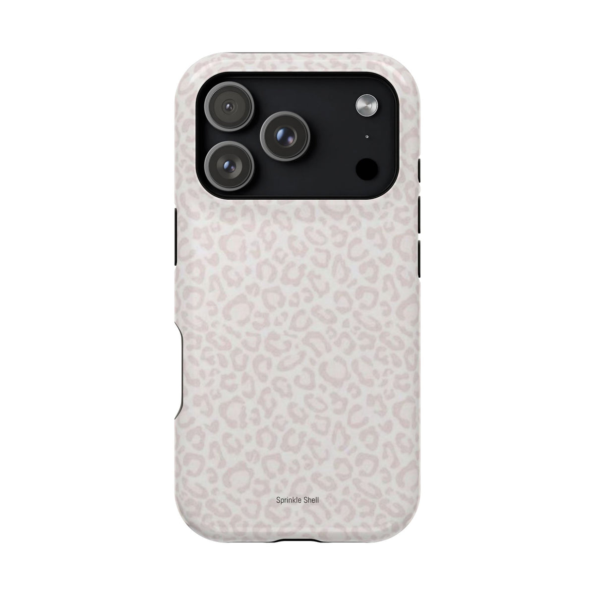 MagSafe white cheetah print case