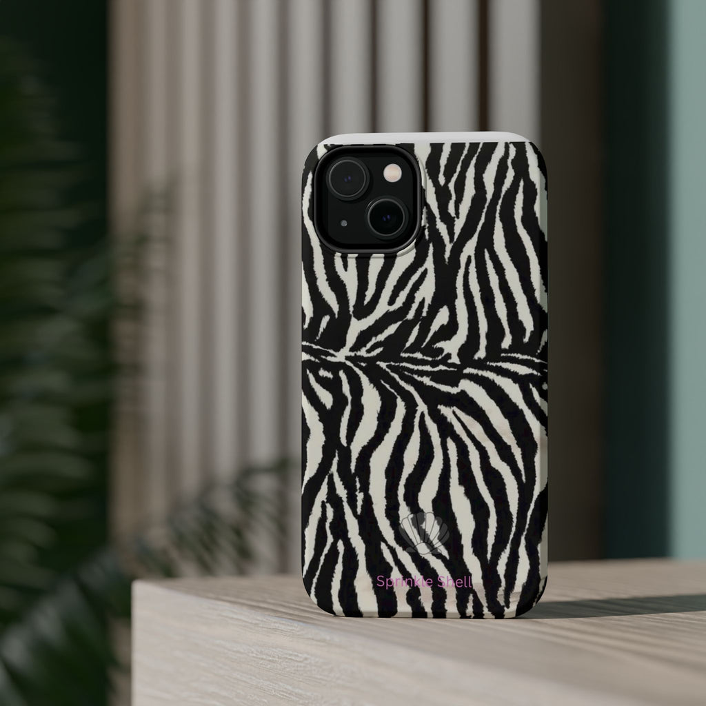 MagSafe black zebra print case