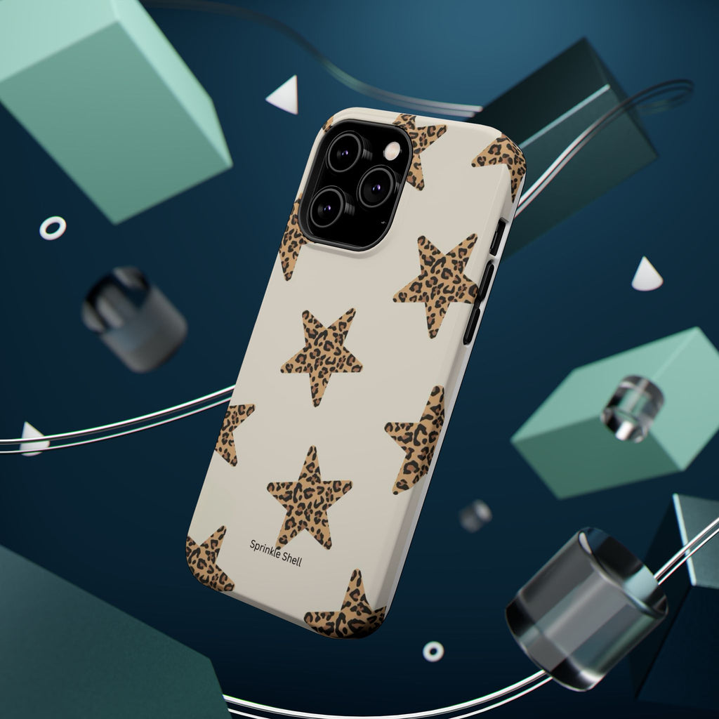 MagSafe Cheetah Print Stars iPhone Case