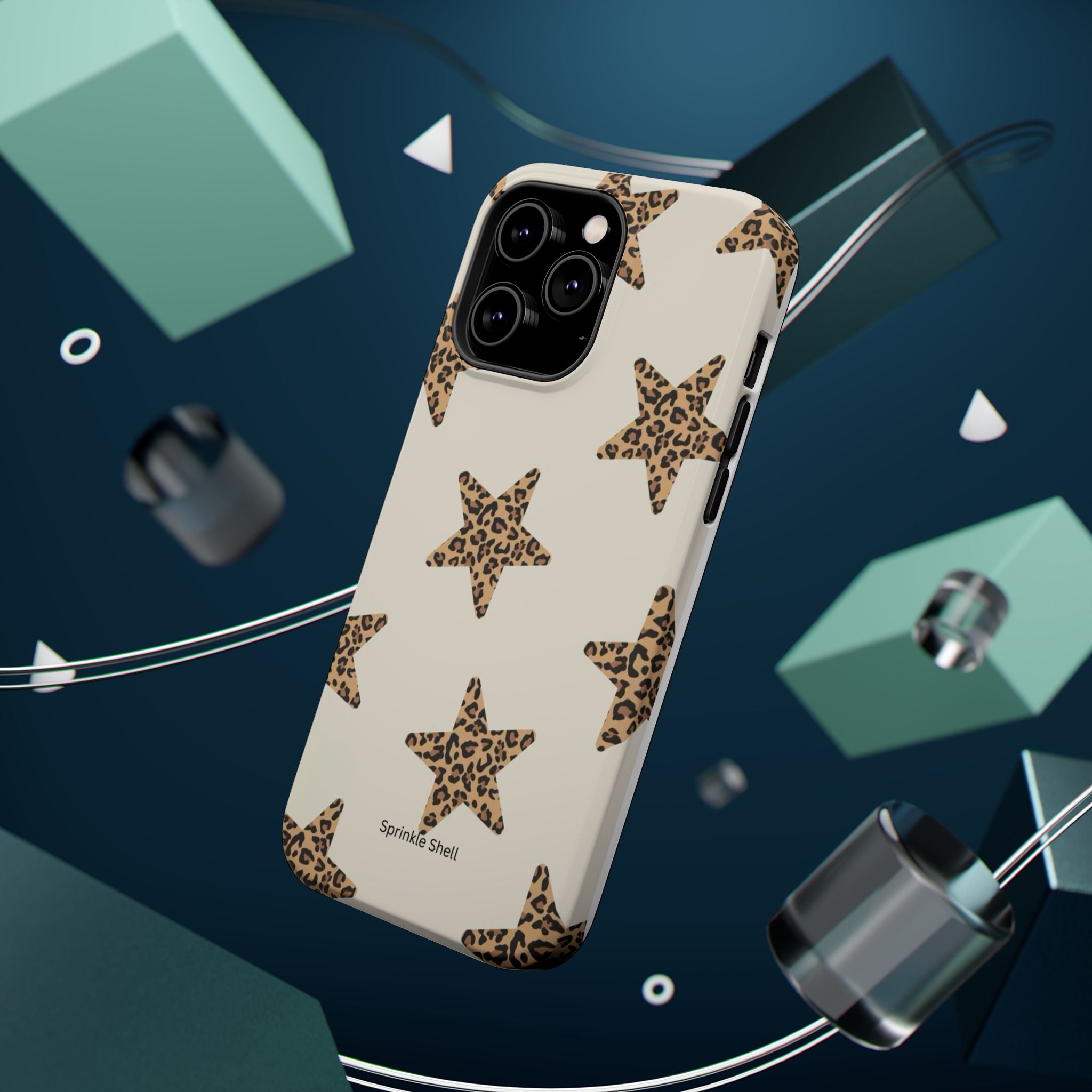 MagSafe Cheetah Print Stars iPhone Case
