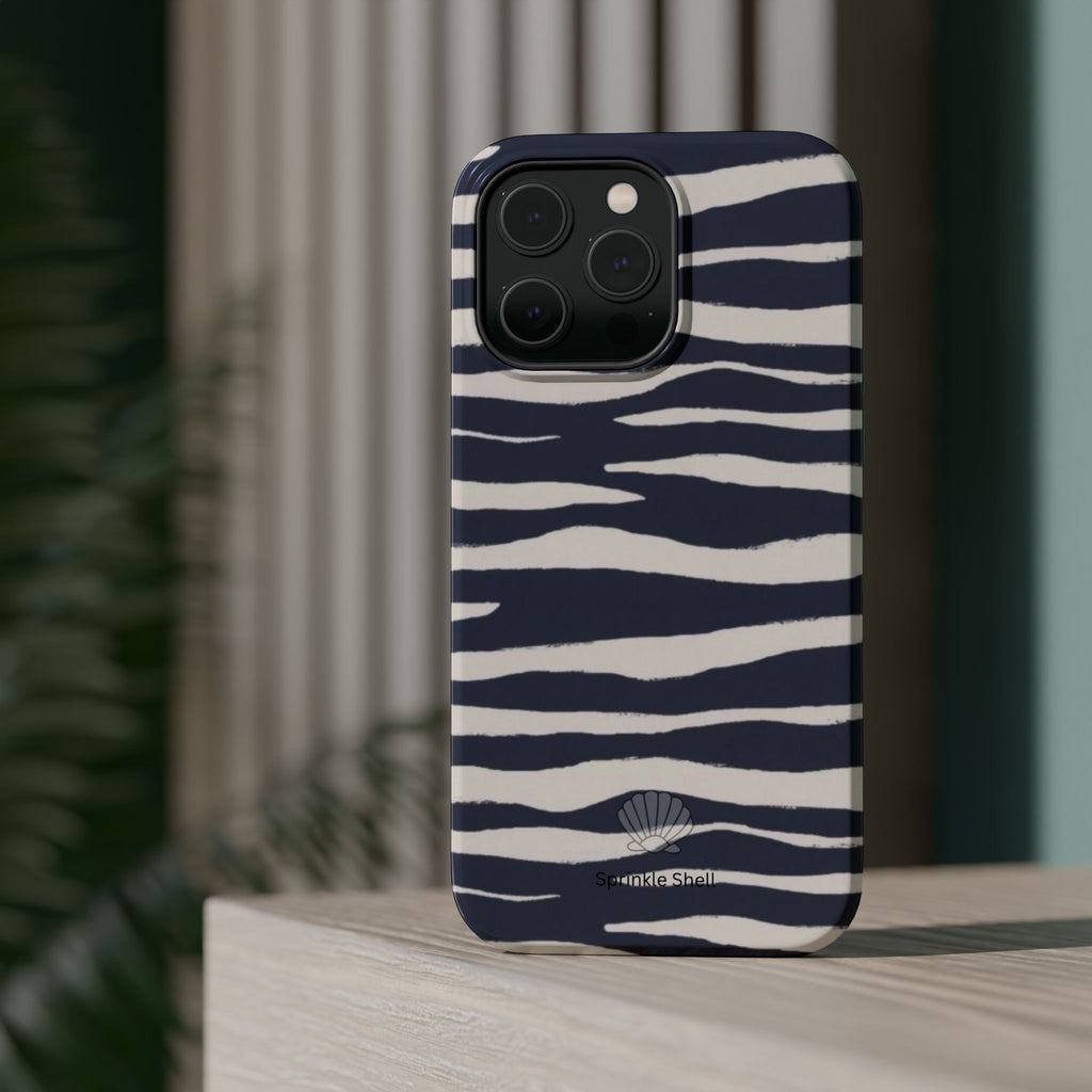 MagSafe Blue zebra print case
