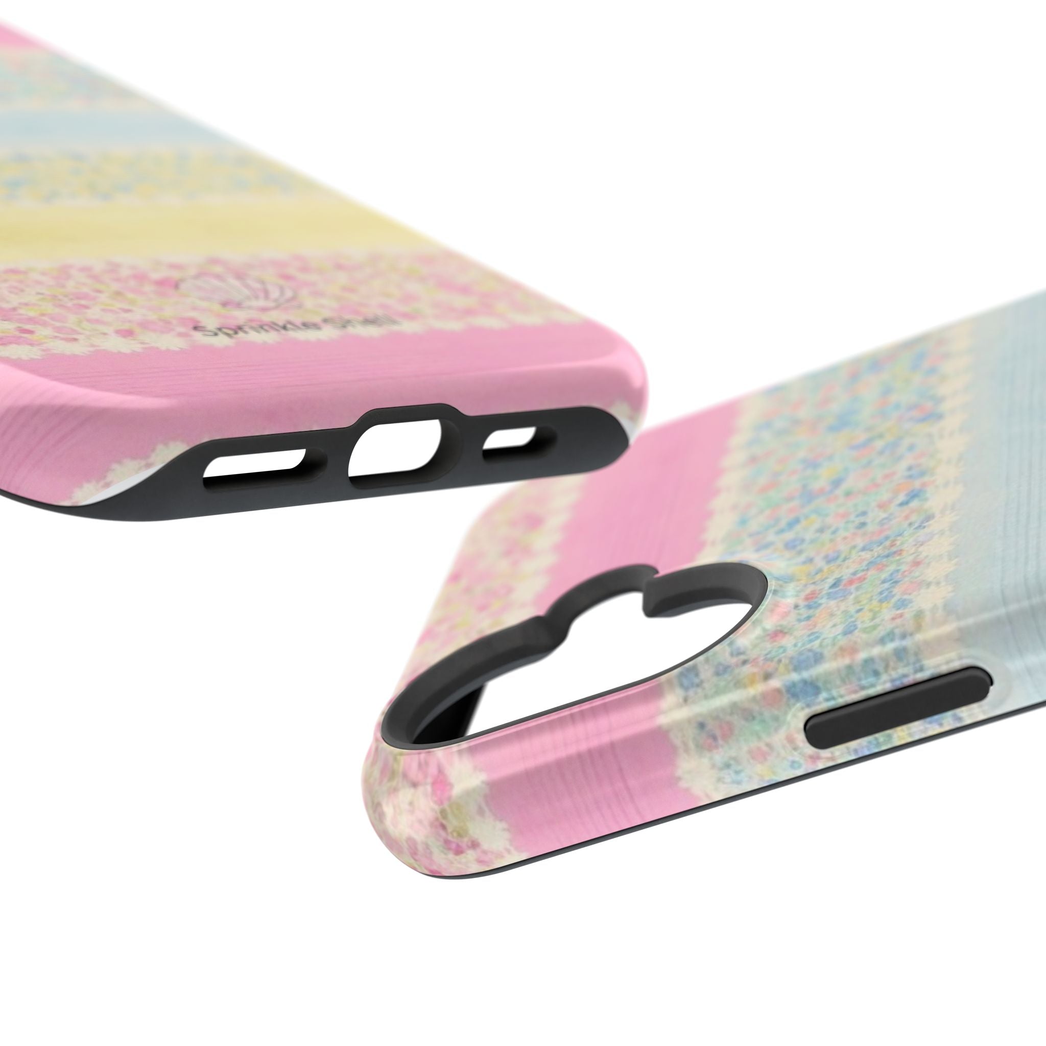 MagSafe pastel floral striped case