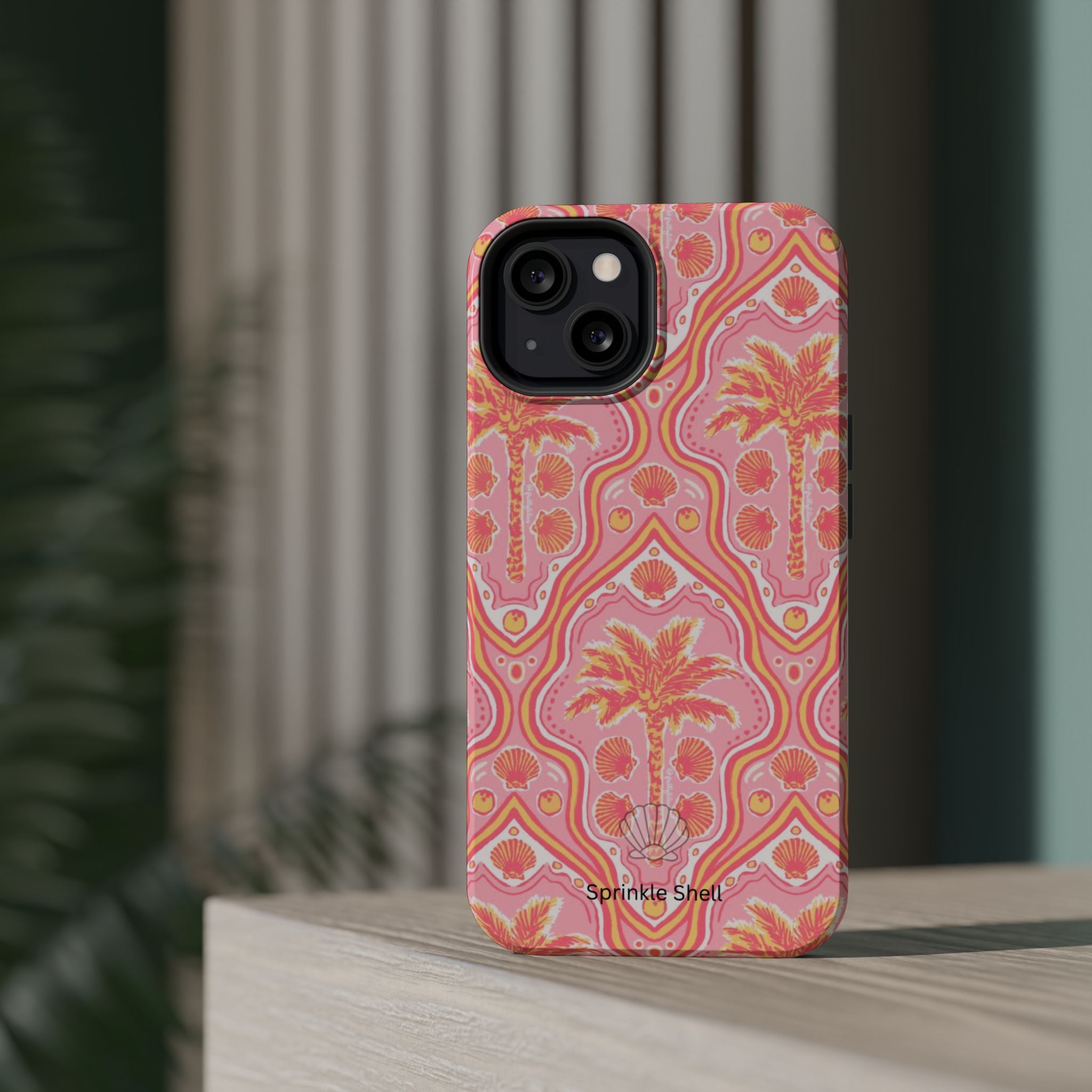 MagSafe pink pink summer palm tree case