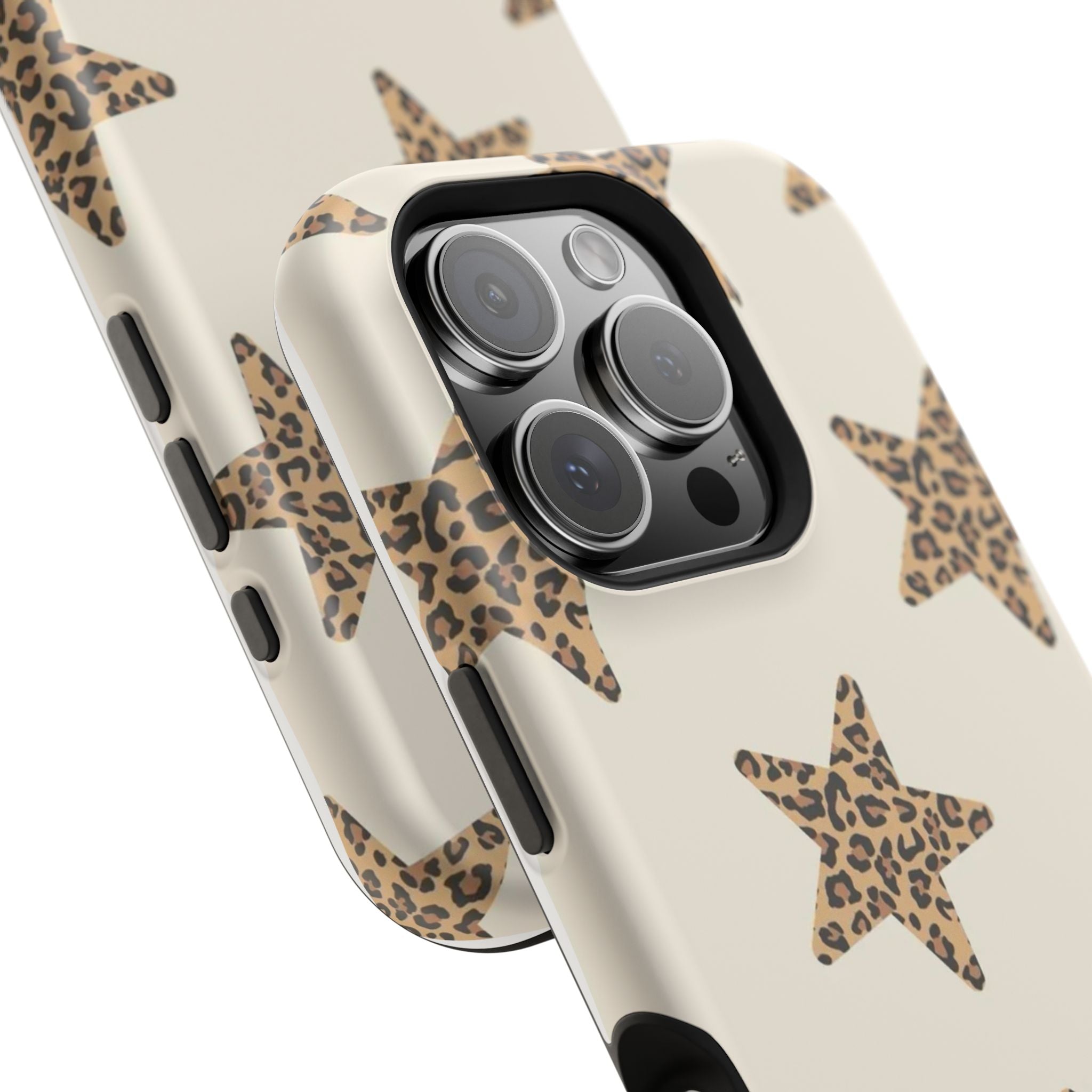 MagSafe Cheetah Print Stars iPhone Case