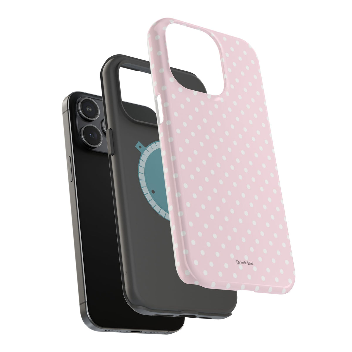MagSafe light pink polka dots case
