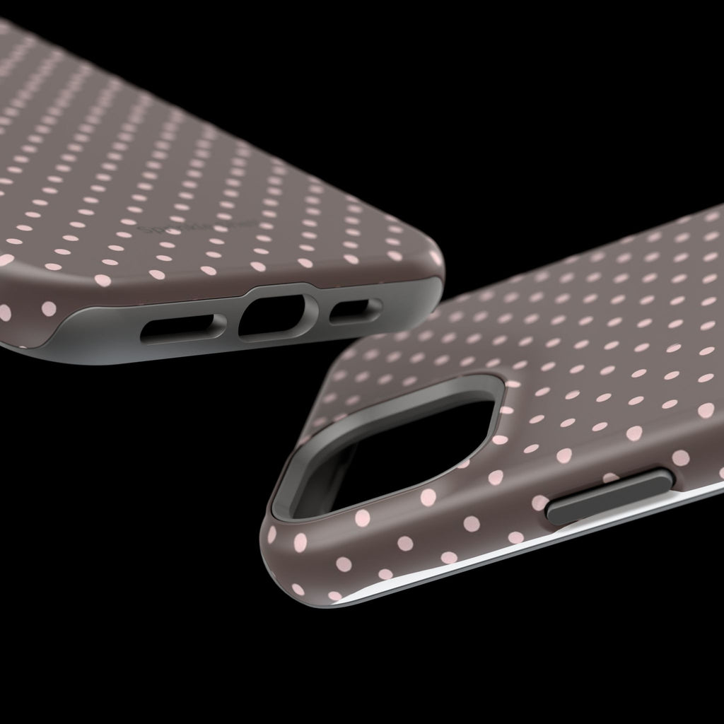 MagSafe Brown And Pink Polkadot Iphone Case