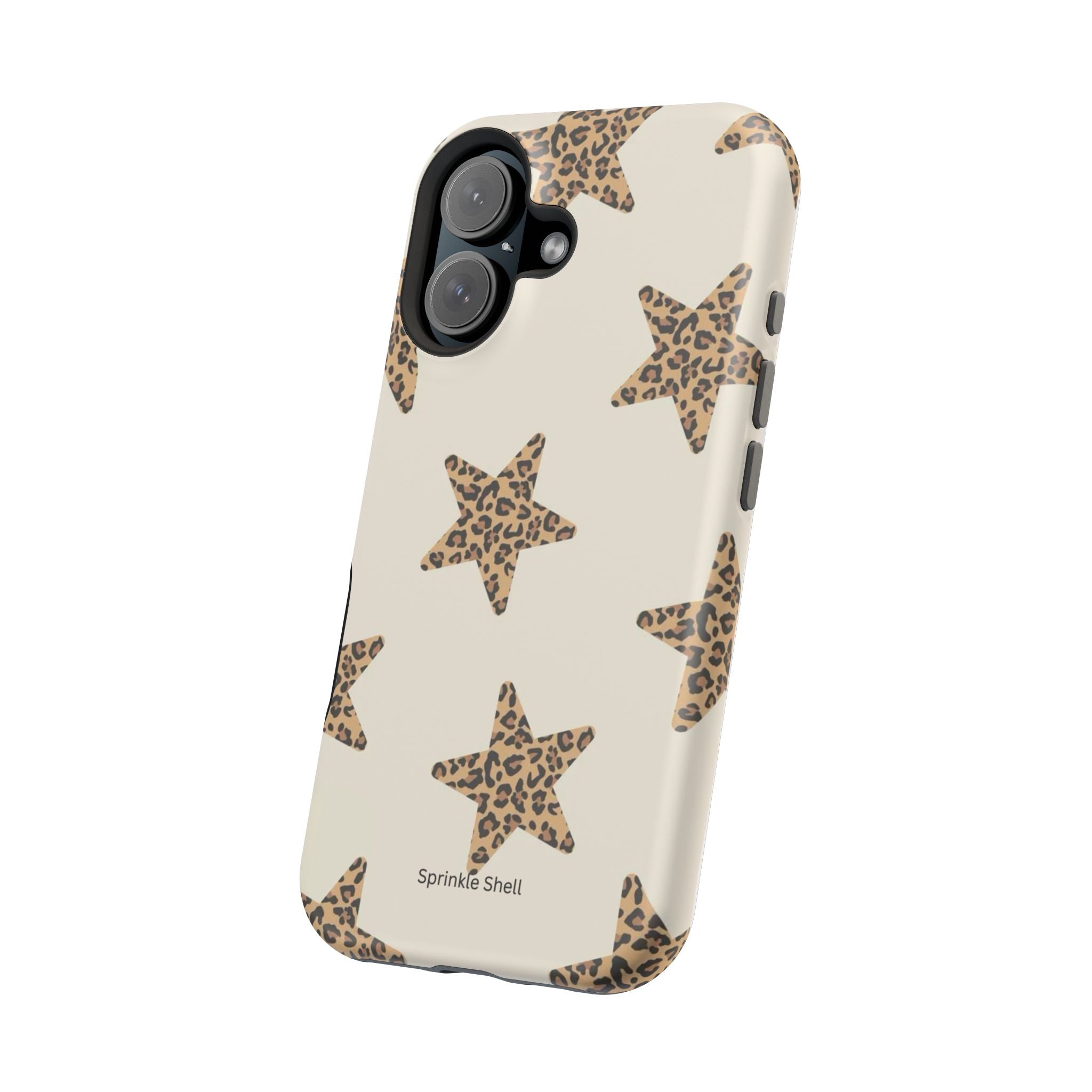 MagSafe Cheetah Print Stars iPhone Case