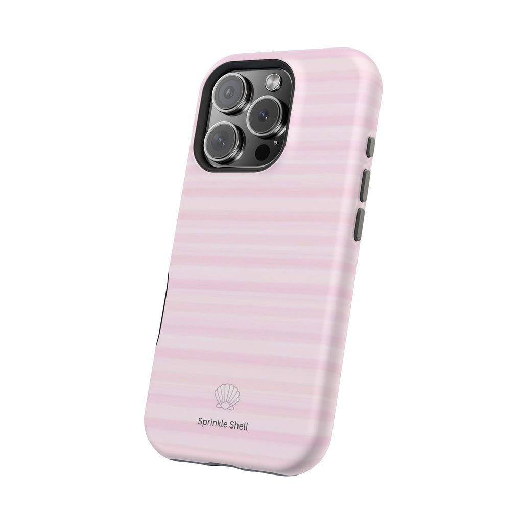 MagSafe pink stripes case
