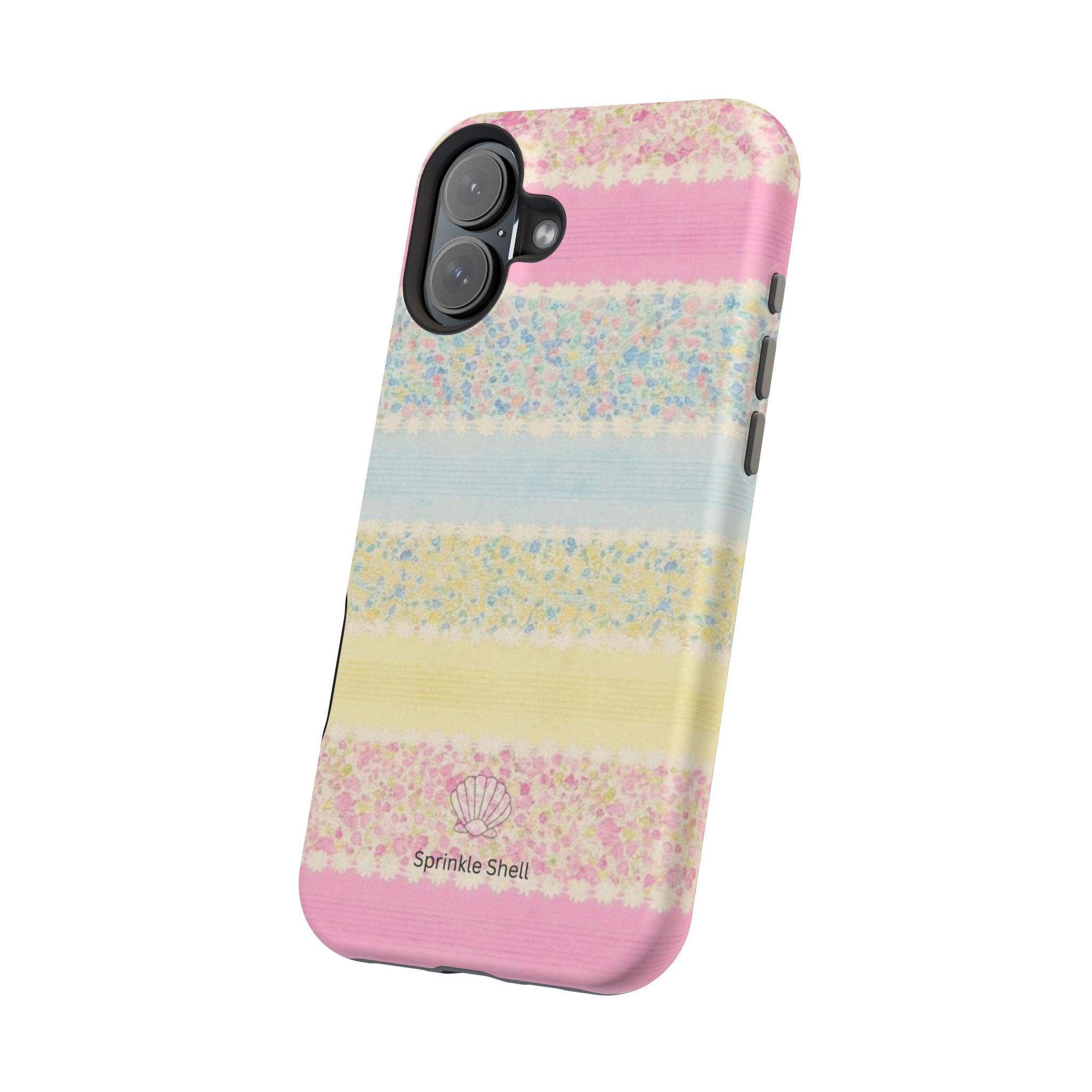 MagSafe pastel floral striped case