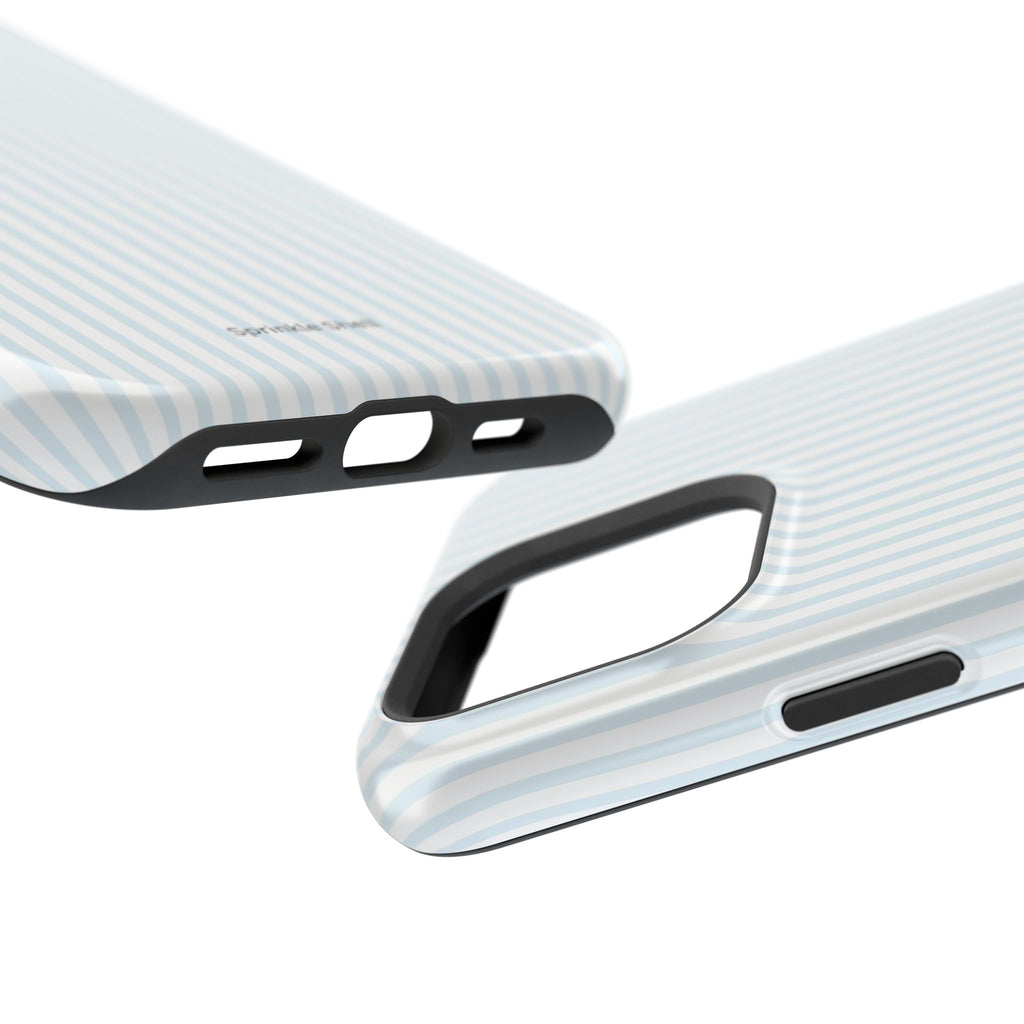 MagSafe light blue stripes iphone case