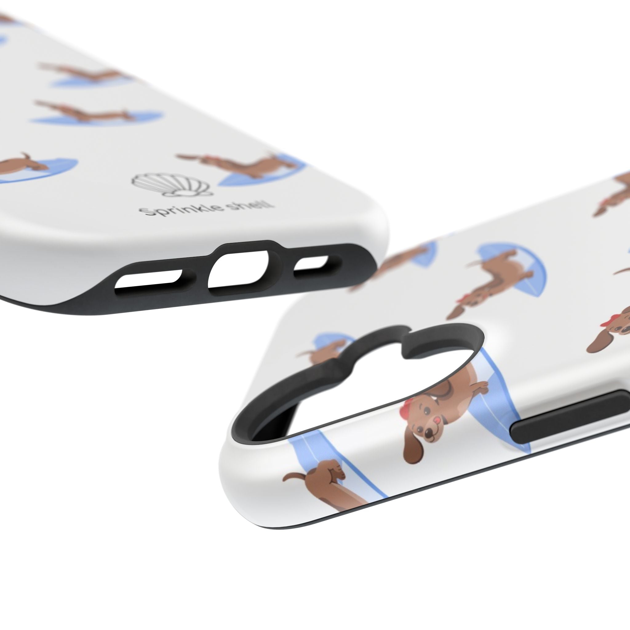 MagSafe surfing dachsund phone case