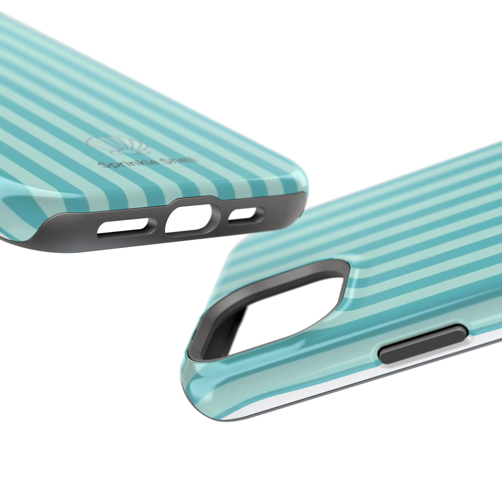 MagSafe teal striped case