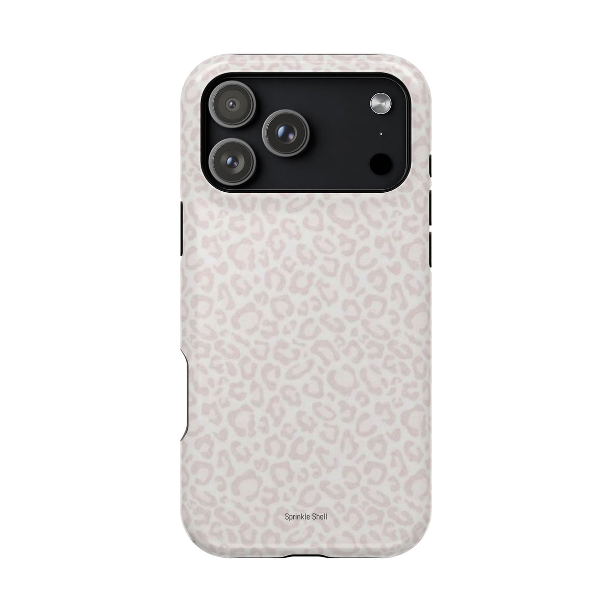 MagSafe white cheetah print case