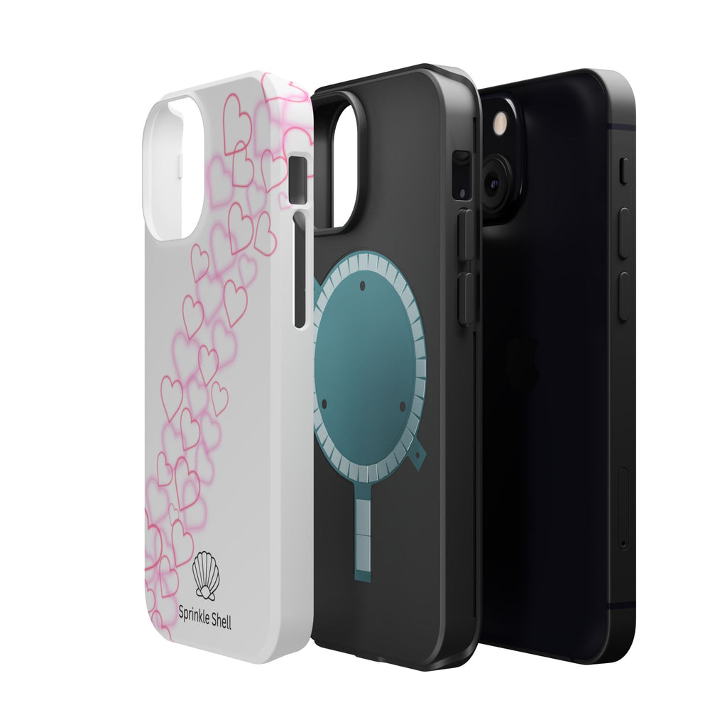 MagSafe pink hearts phone case