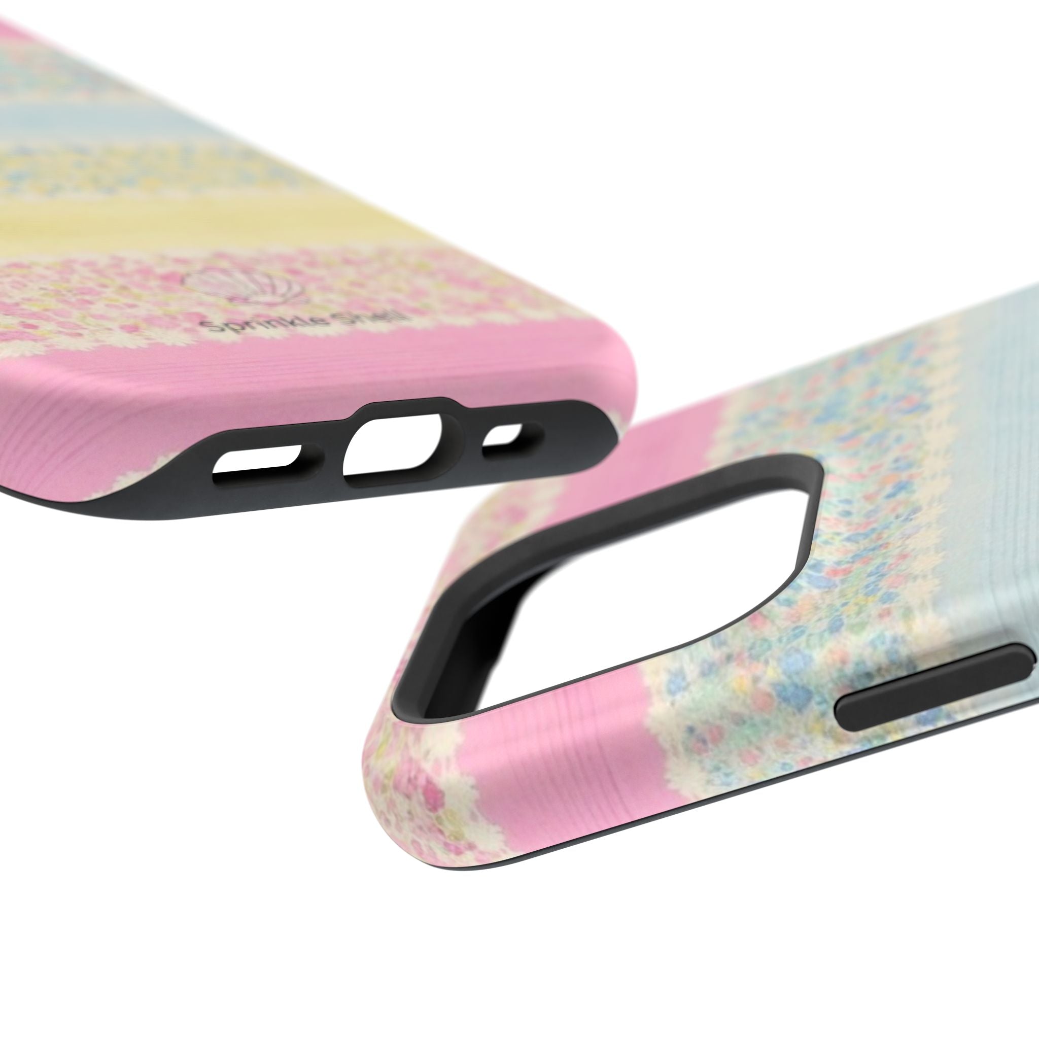 MagSafe pastel floral striped case