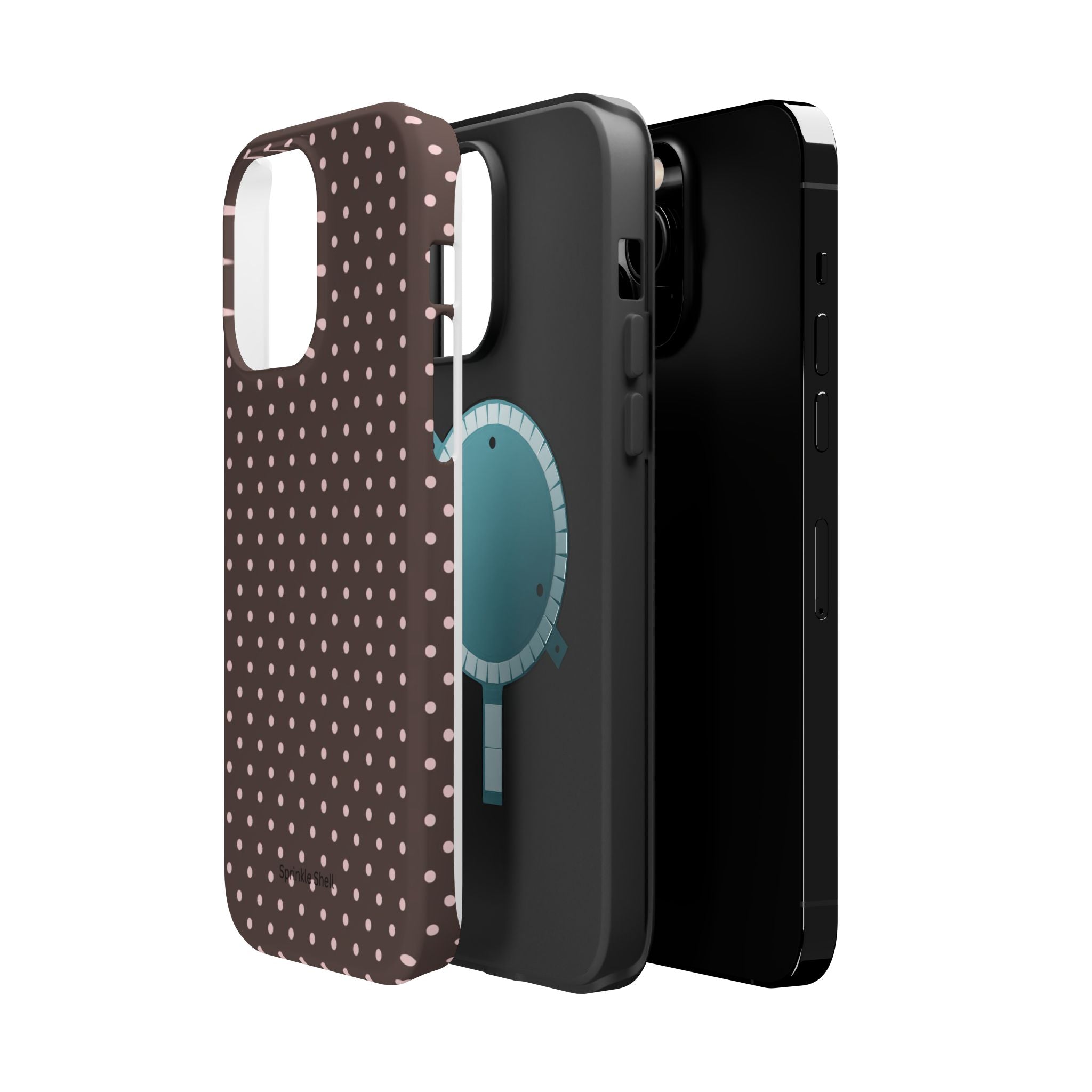 MagSafe Brown And Pink Polkadot Iphone Case