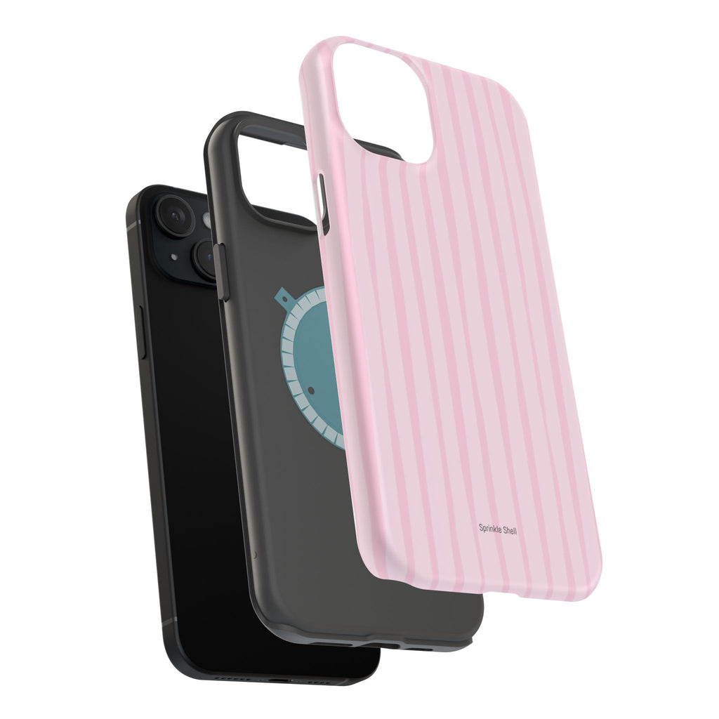 MagSafe pink uneven lines case
