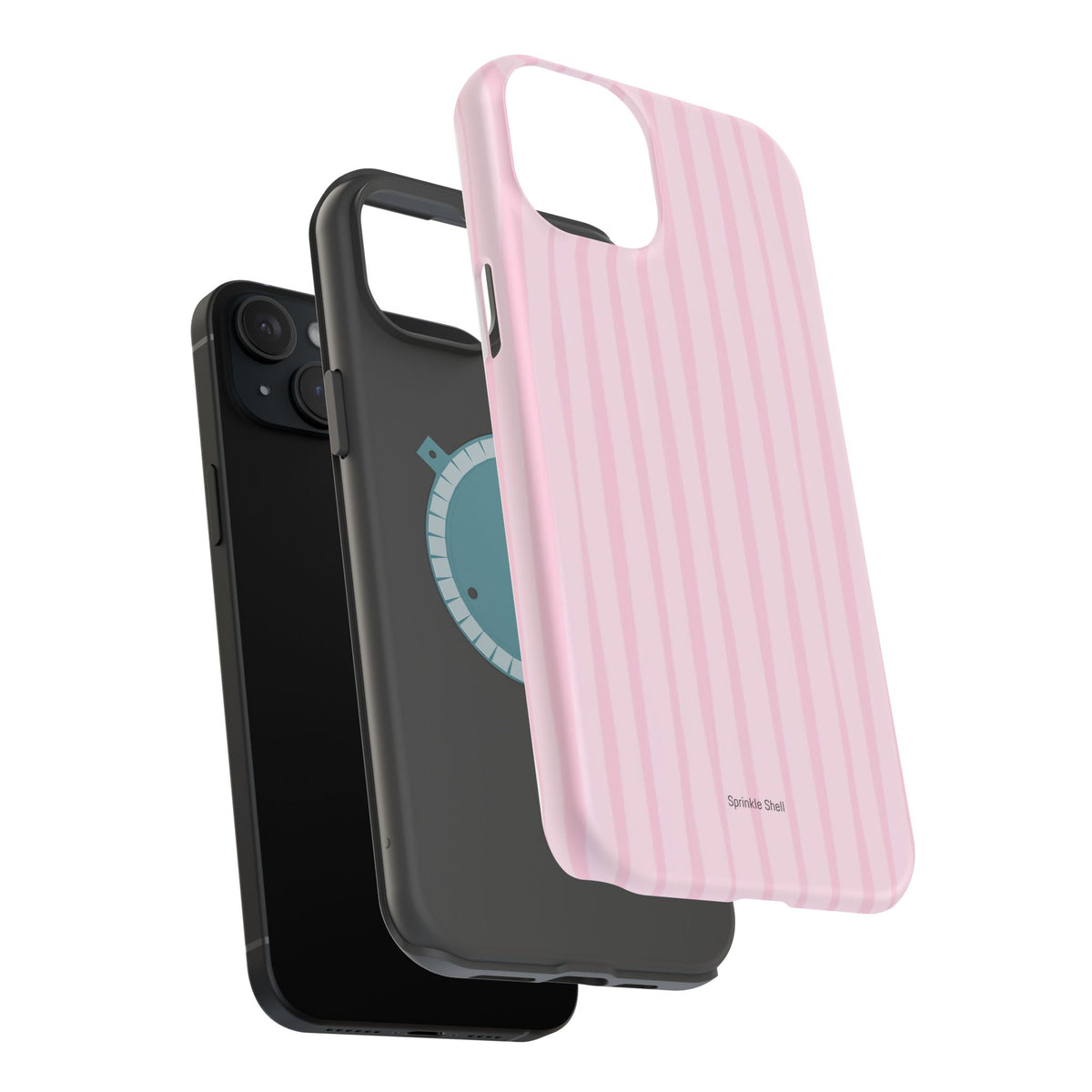 MagSafe pink uneven lines case