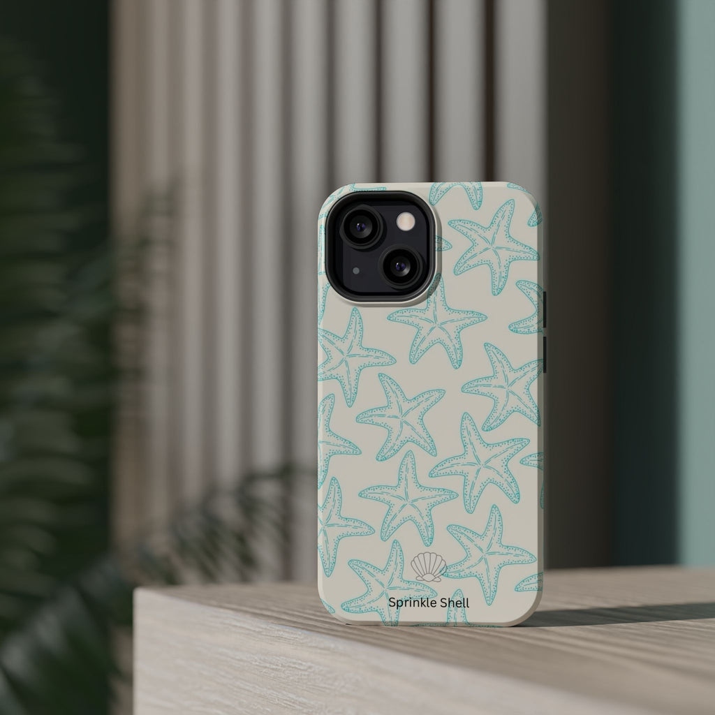 MagSafe teal starfish case