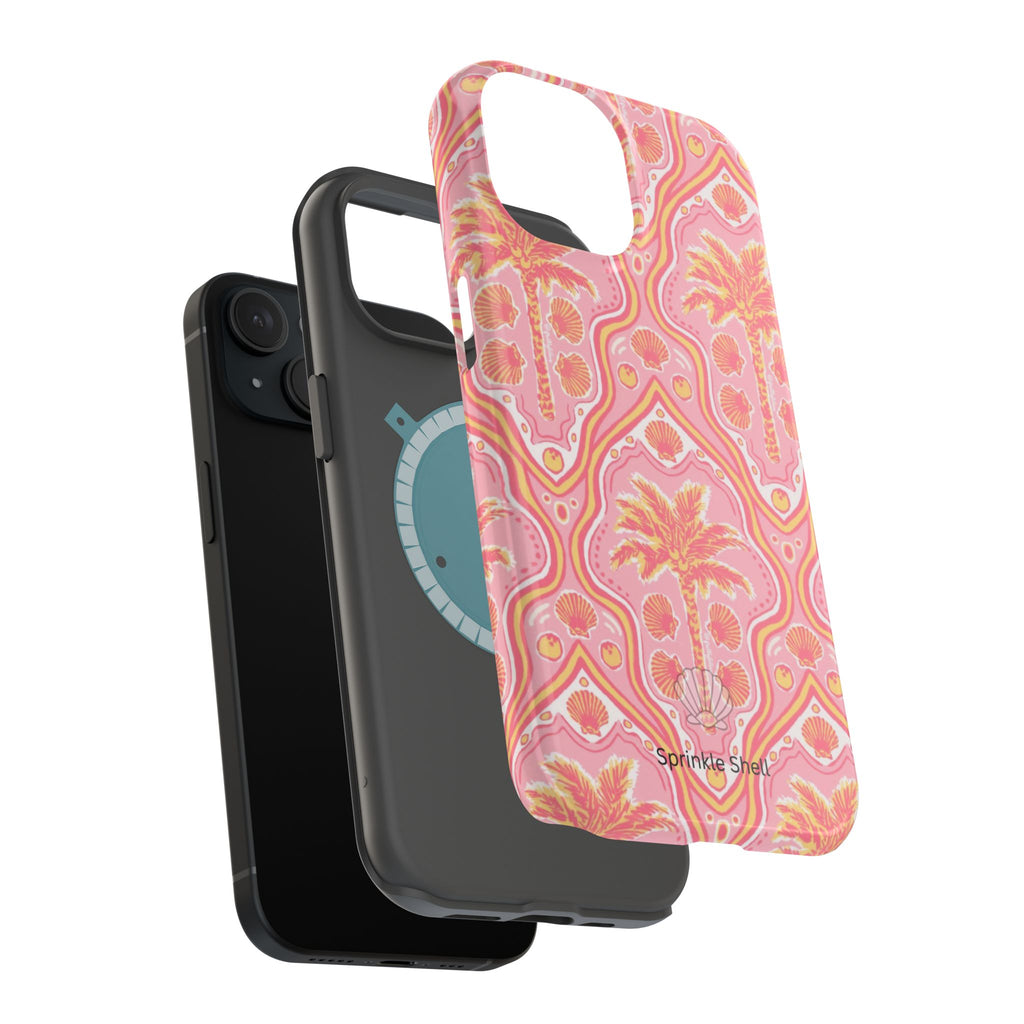 MagSafe pink pink summer palm tree case