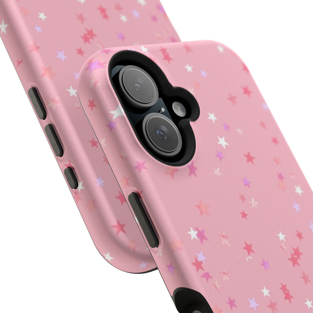 MagSafe pink multicolor stars case