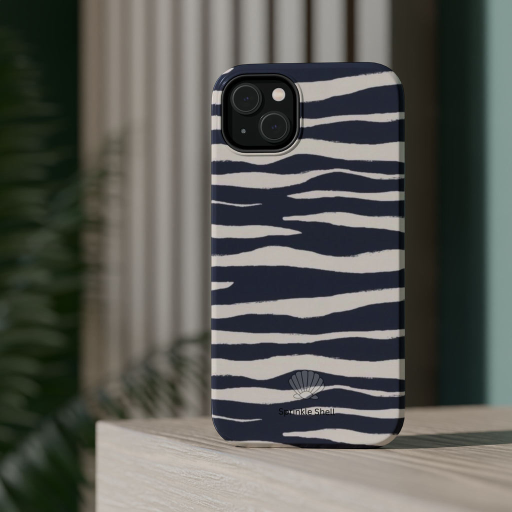 MagSafe Blue zebra print case