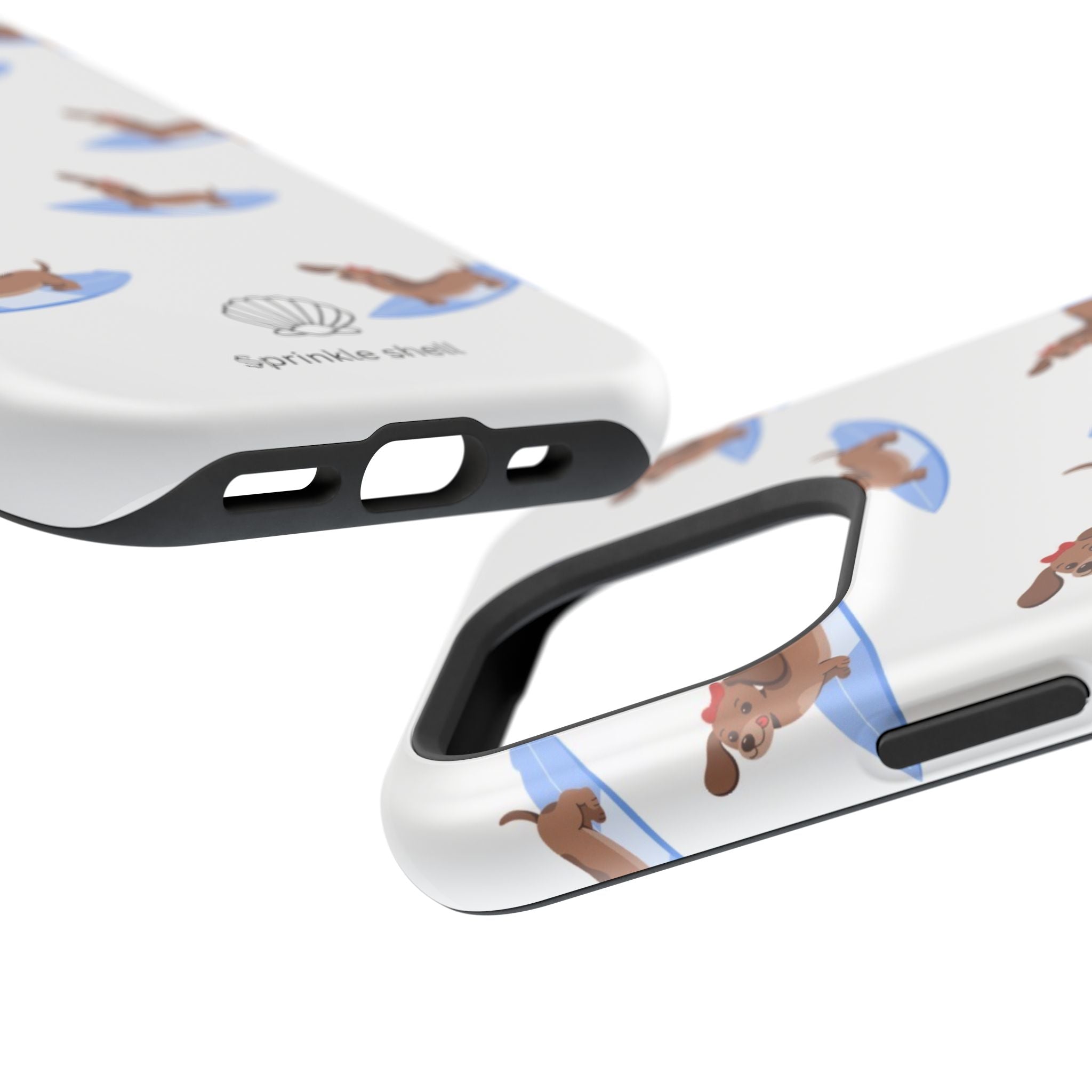 MagSafe surfing dachsund phone case