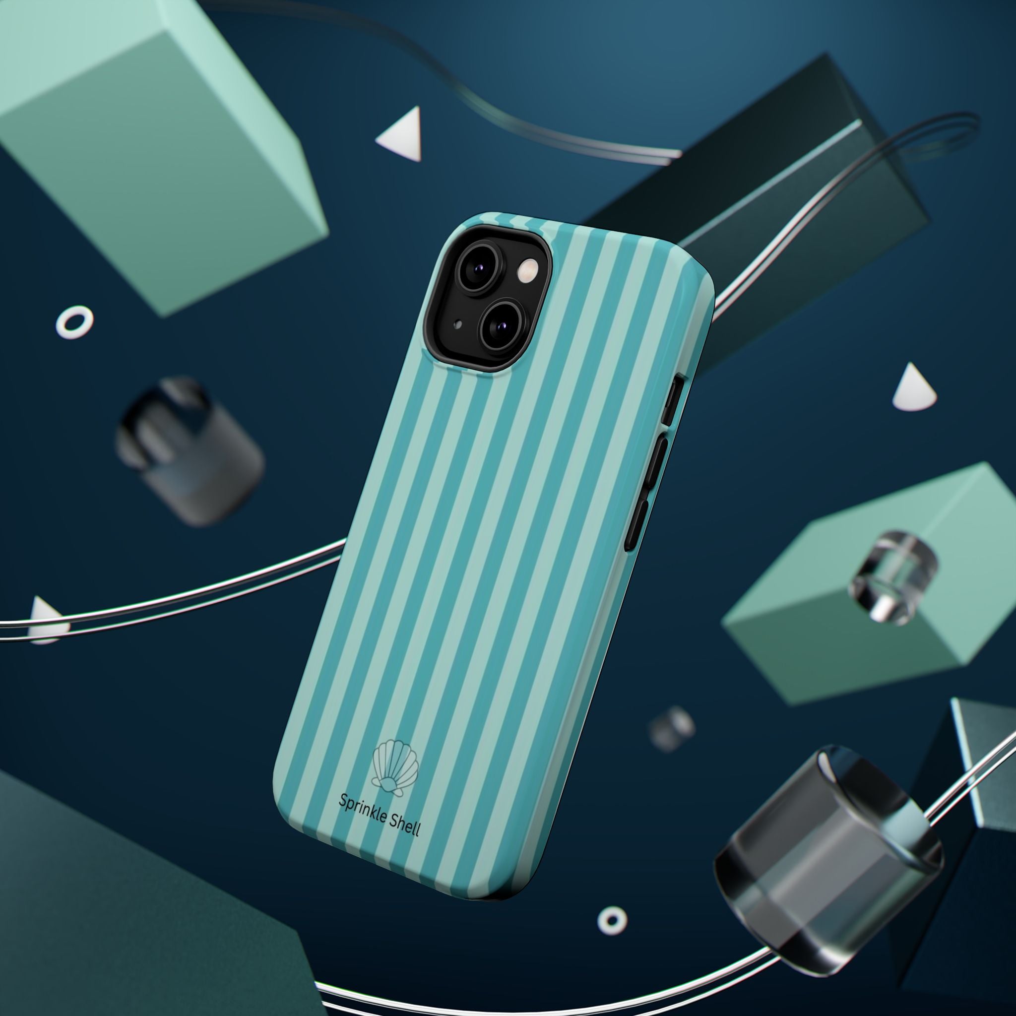 MagSafe teal striped case
